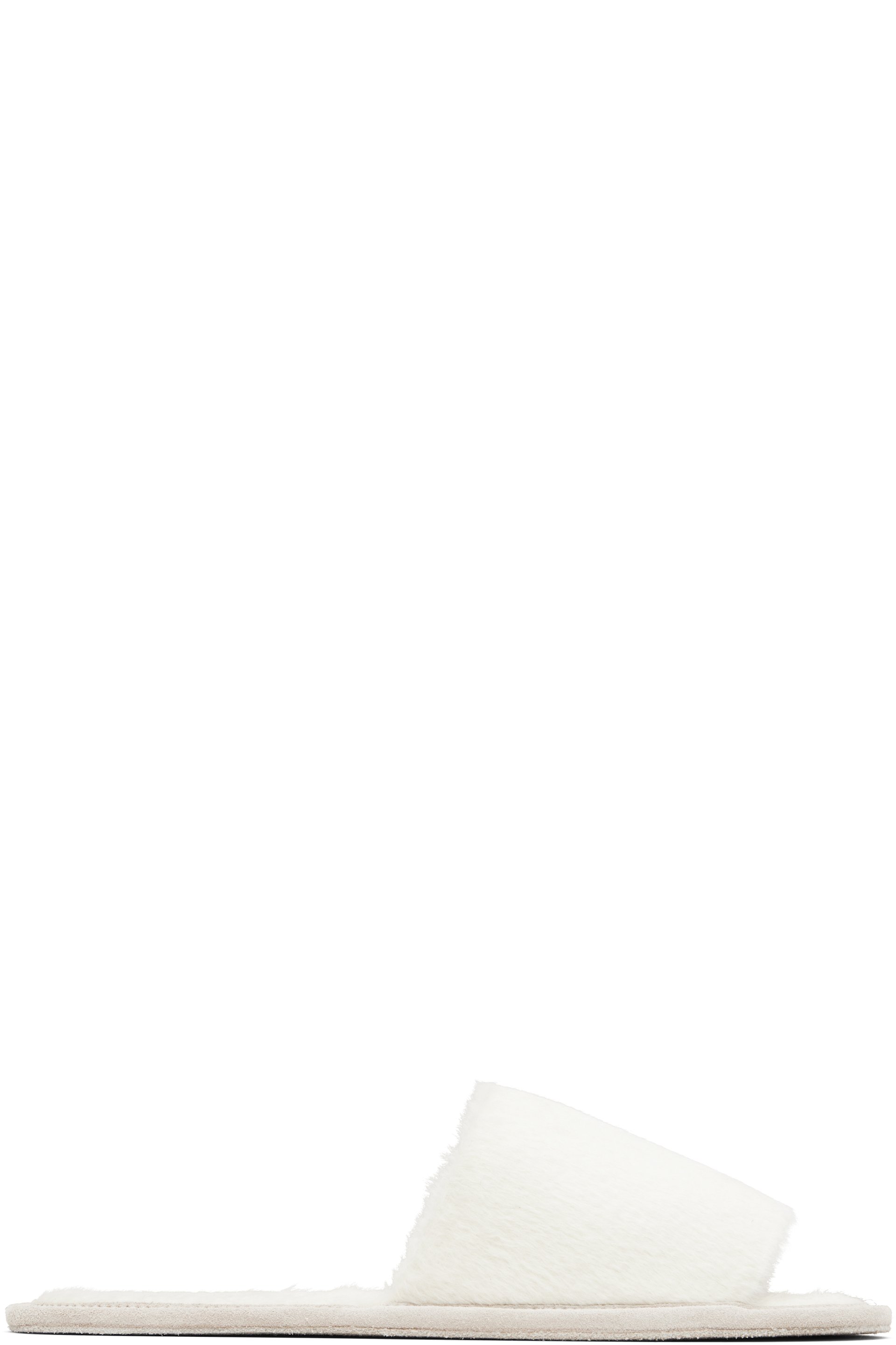 Lauren Manoogian - White Suri Brushed Slippers