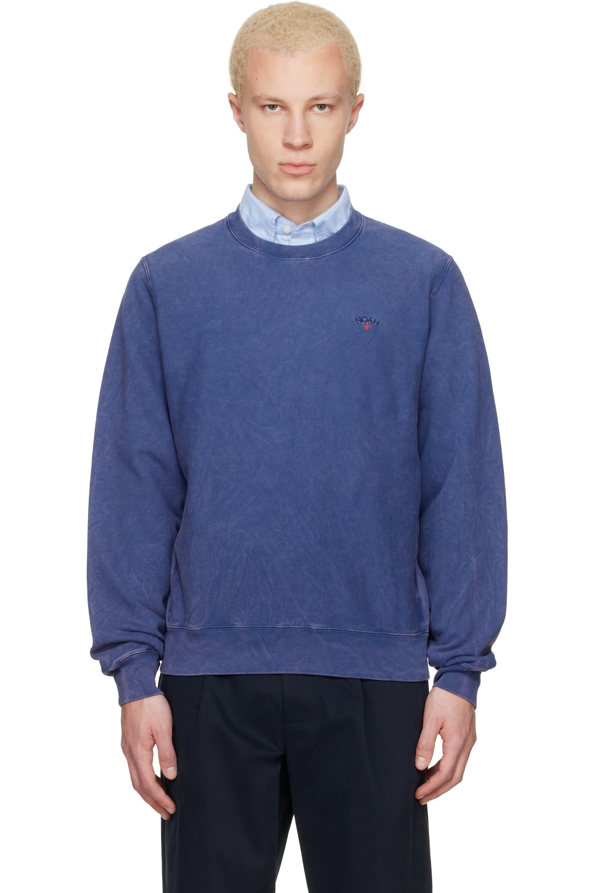 Noah - Blue Salt Wash Classic Crewneck Sweatshirt