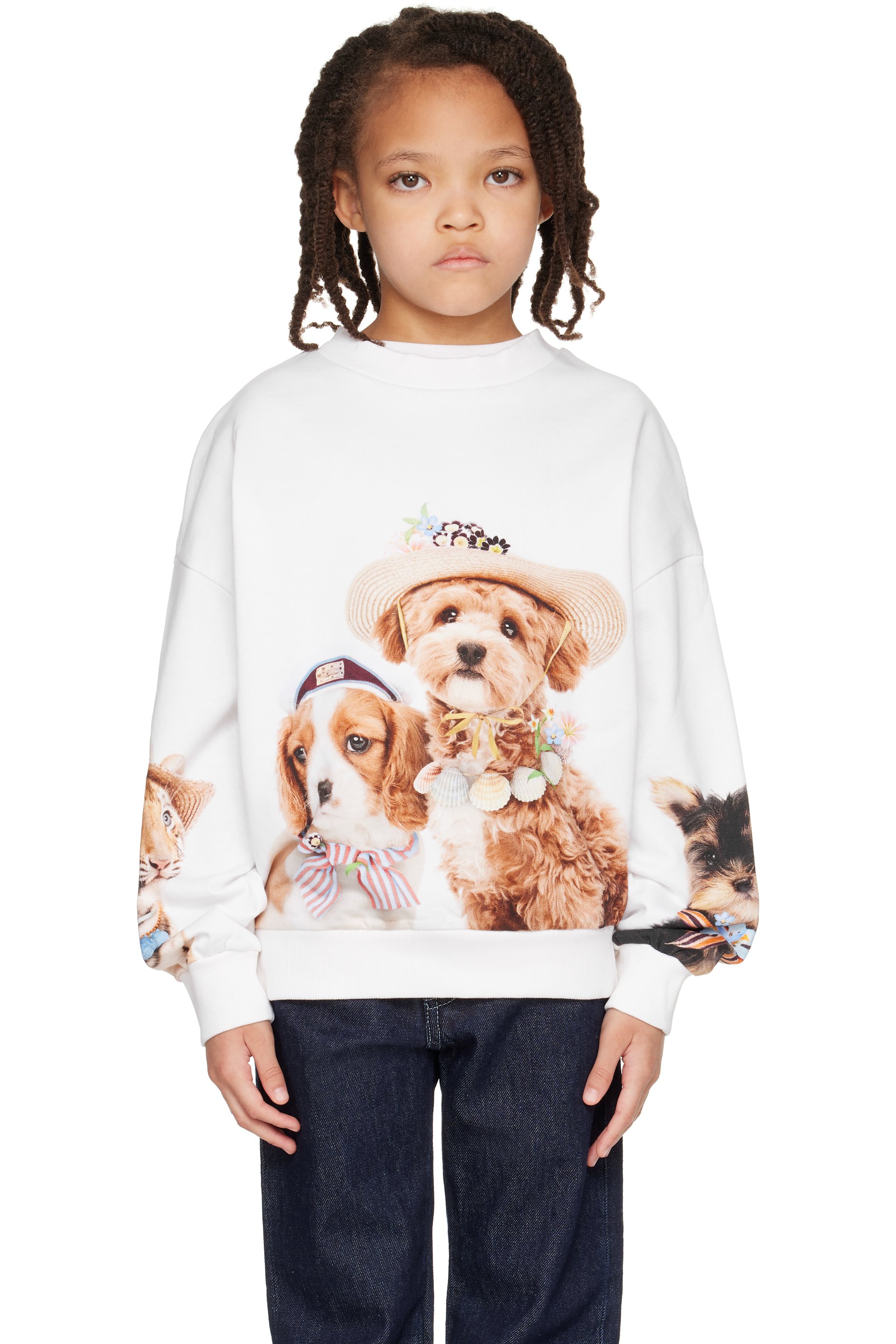 Molo - Kids White Maxi Sweatshirt