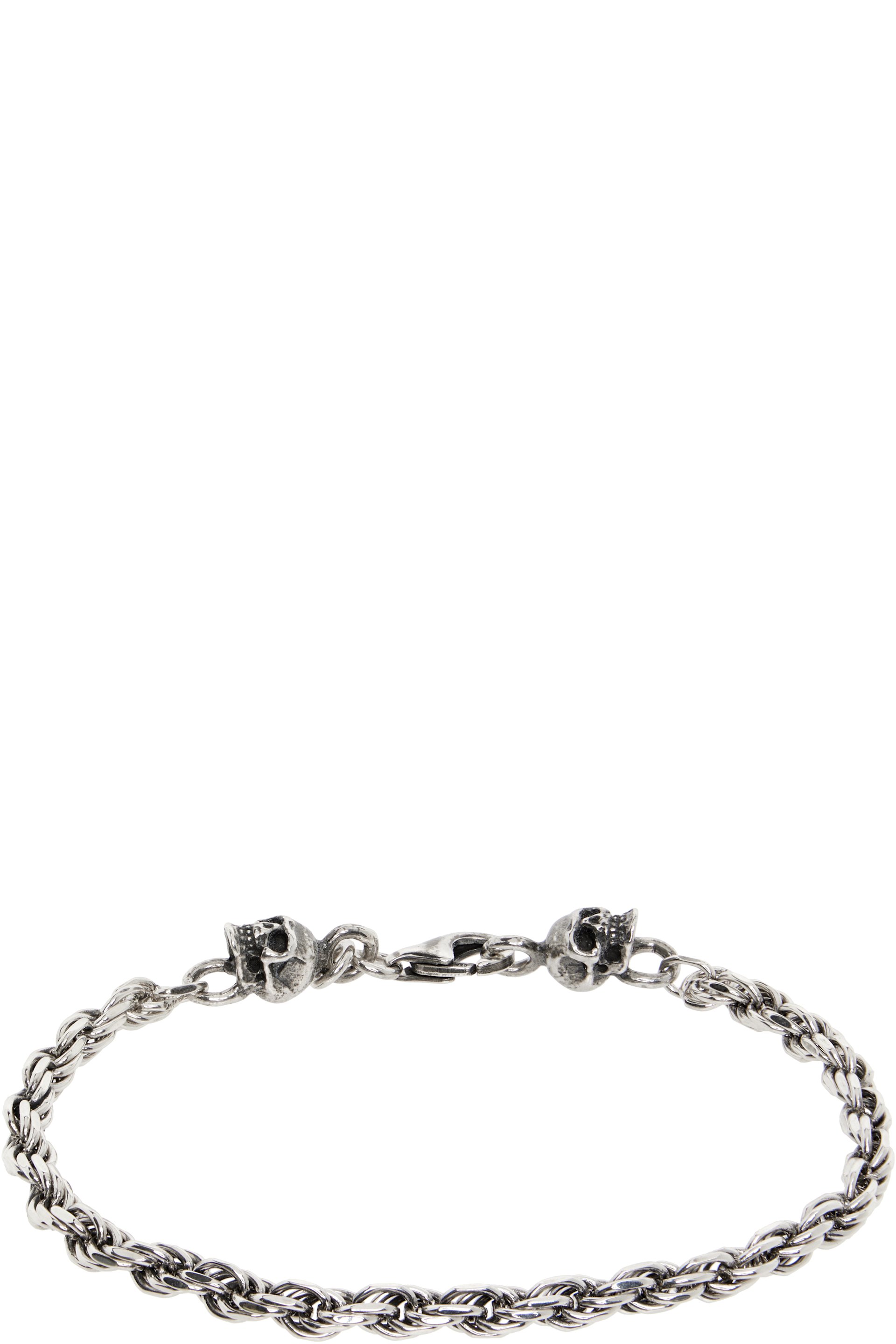 Emanuele Bicocchi - SSENSE Exclusive Rope Chain Skulls Bracelet
