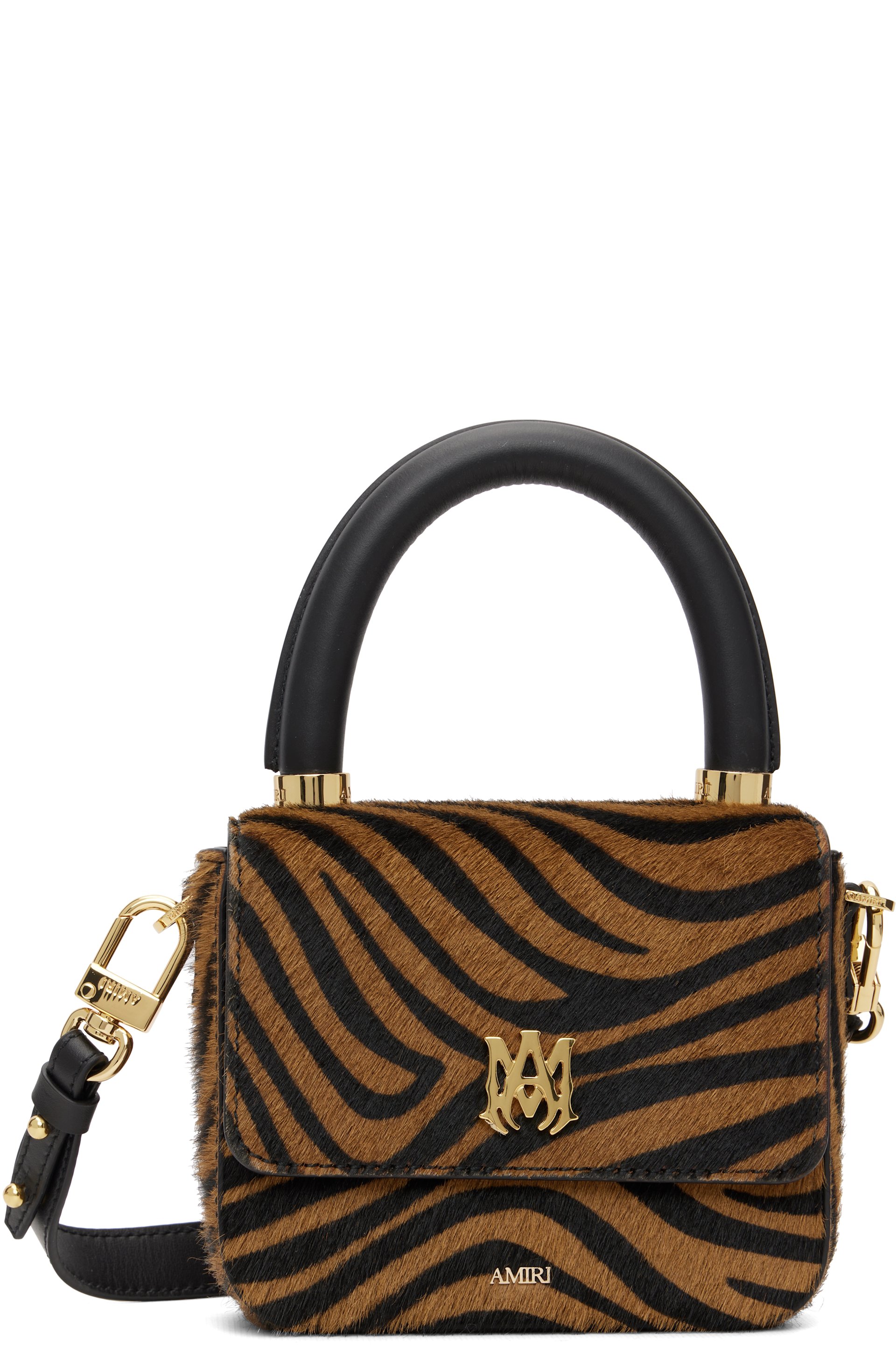 AMIRI: Brown & Black Micro MA Zebra Bag | SSENSE