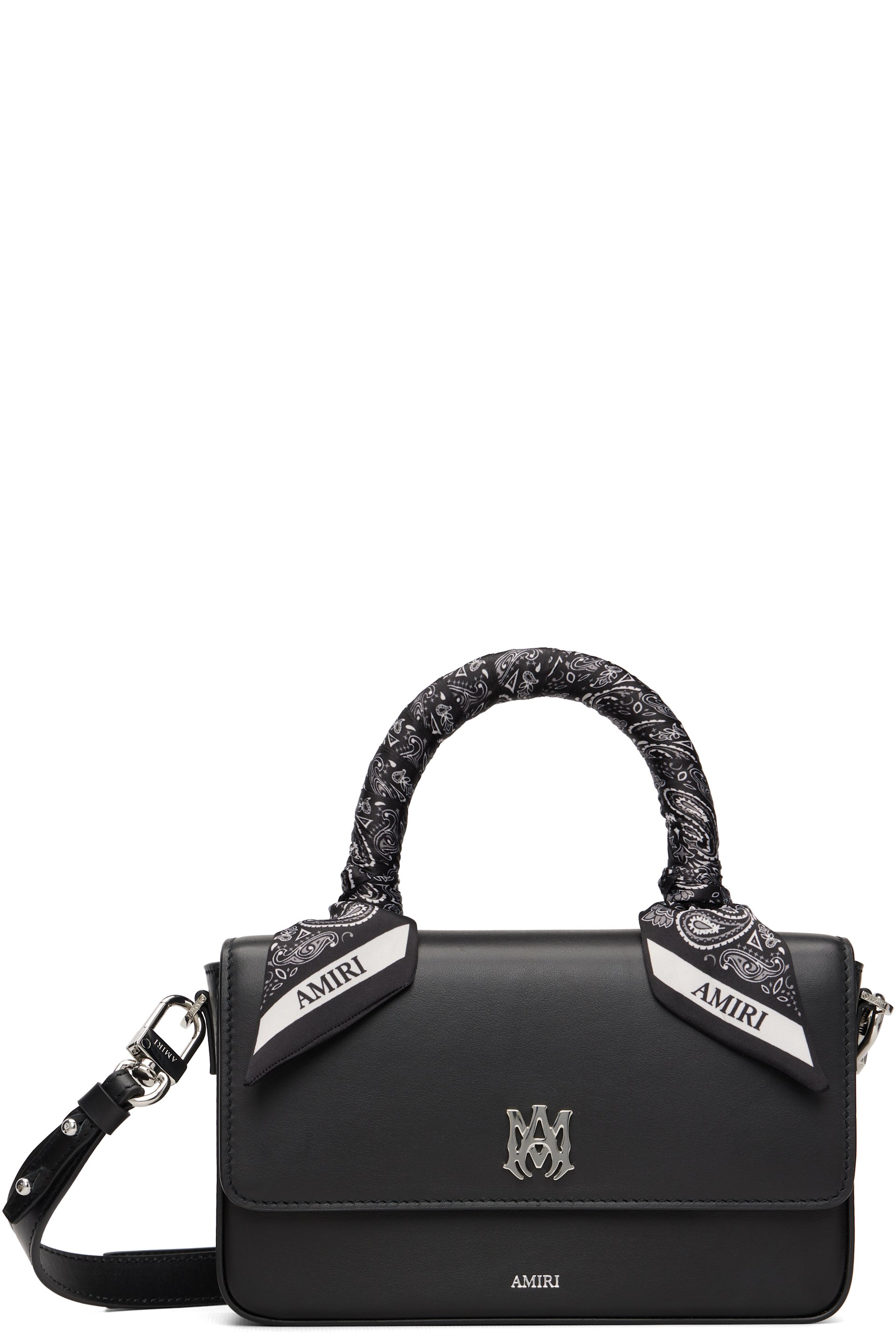 AMIRI - Micro sac long noir à monogramme