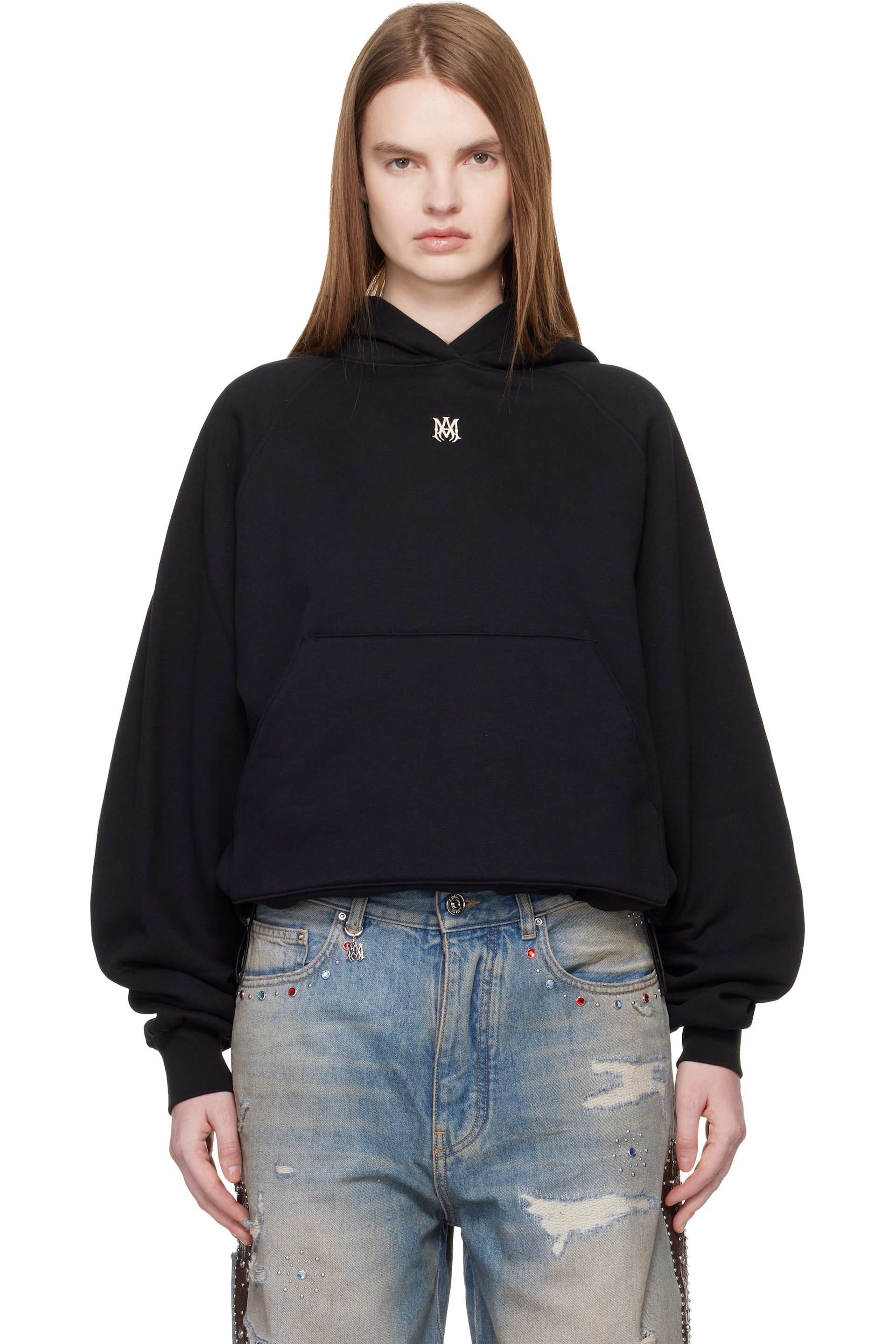 AMIRI - ブラック MA Drop Shoulder フーディ