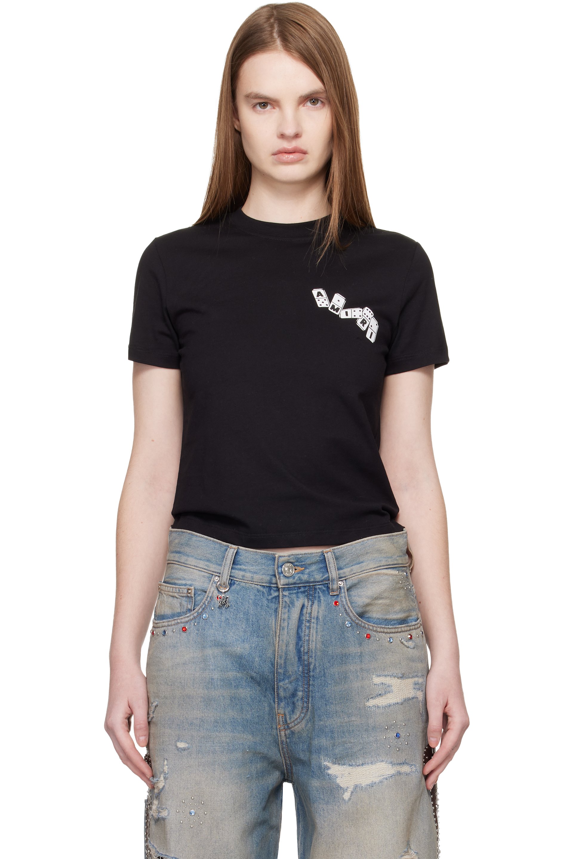 AMIRI - ブラック 'AMIRI' Domino Tシャツ