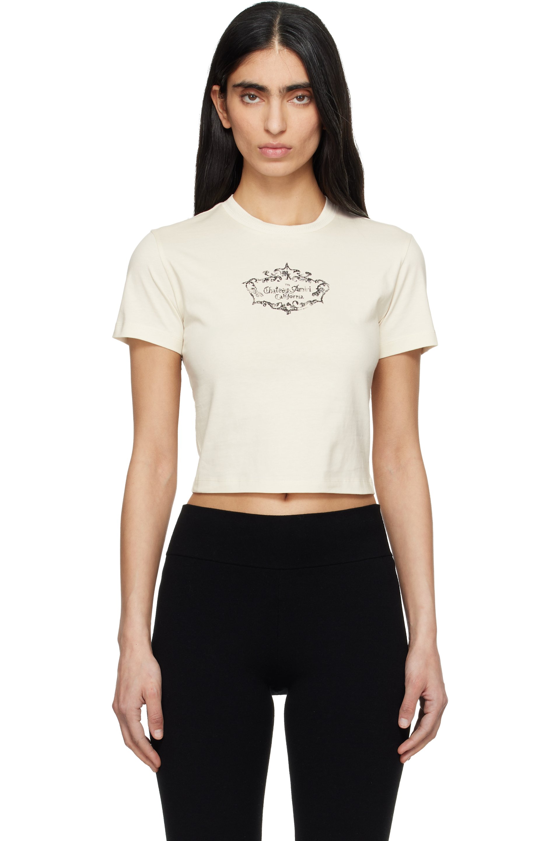 AMIRI - オフホワイト 'Chateau' Crest ベビーTシャツ
