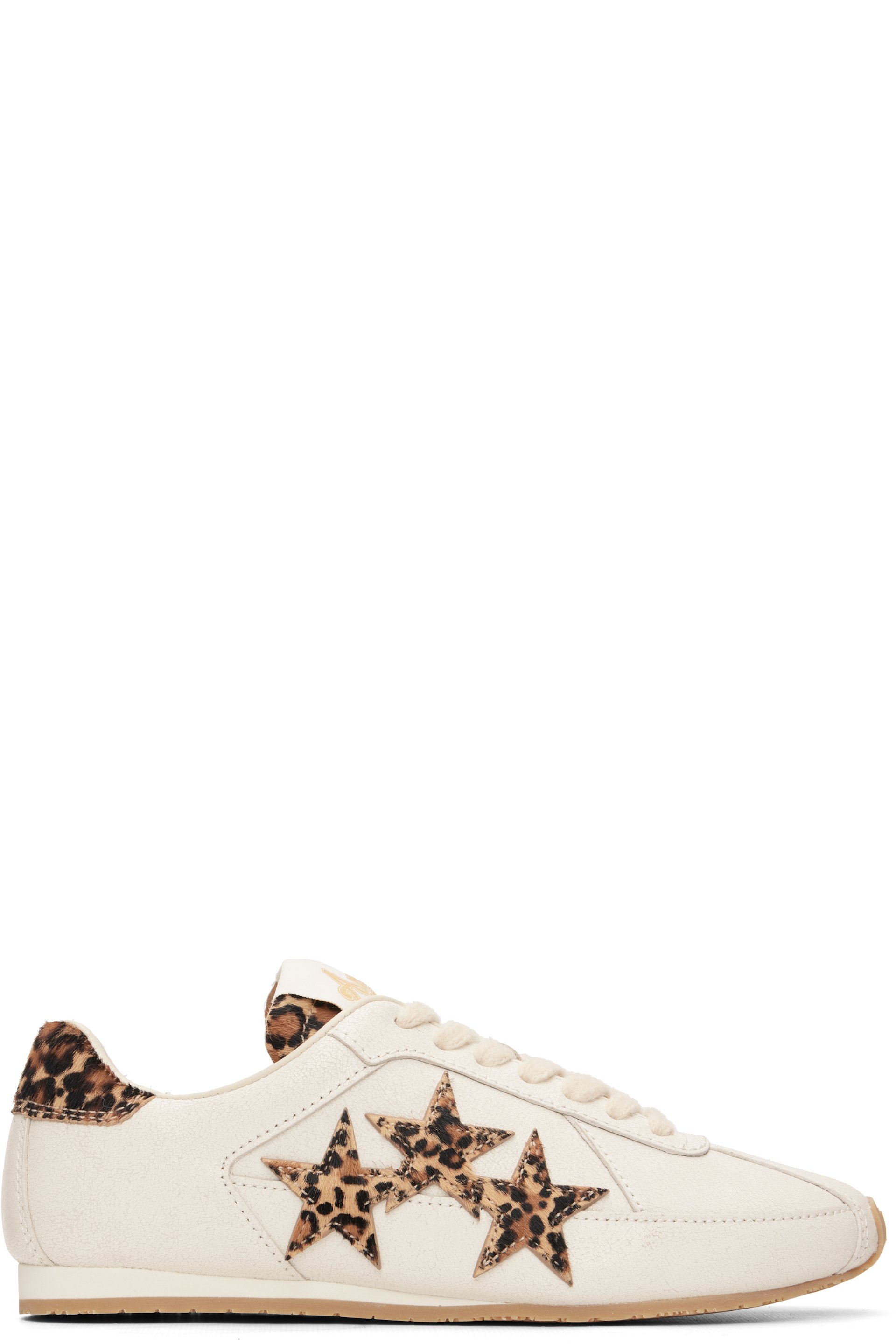 AMIRI - Baskets Pacific blanc cassé à motif léopard