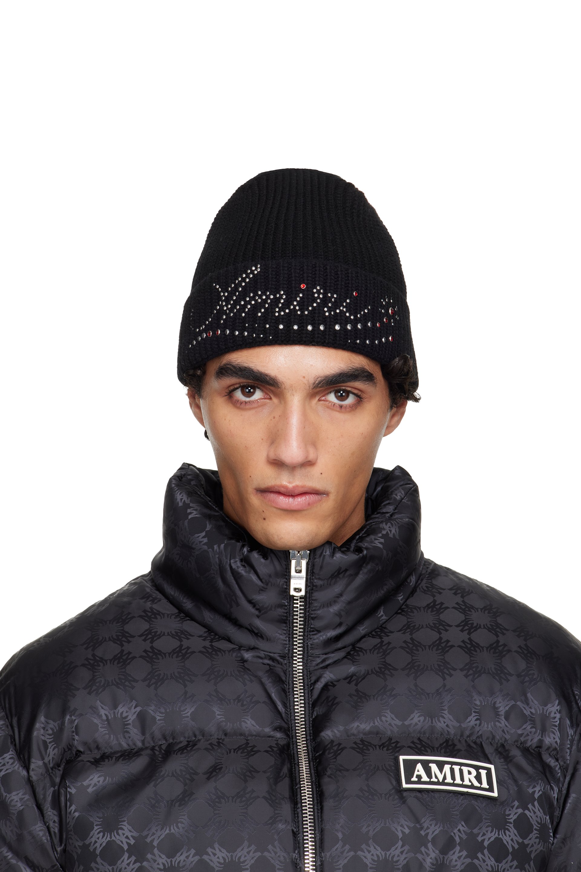 AMIRIのブラック 'AMIRI' Stud ビーニーがセール中