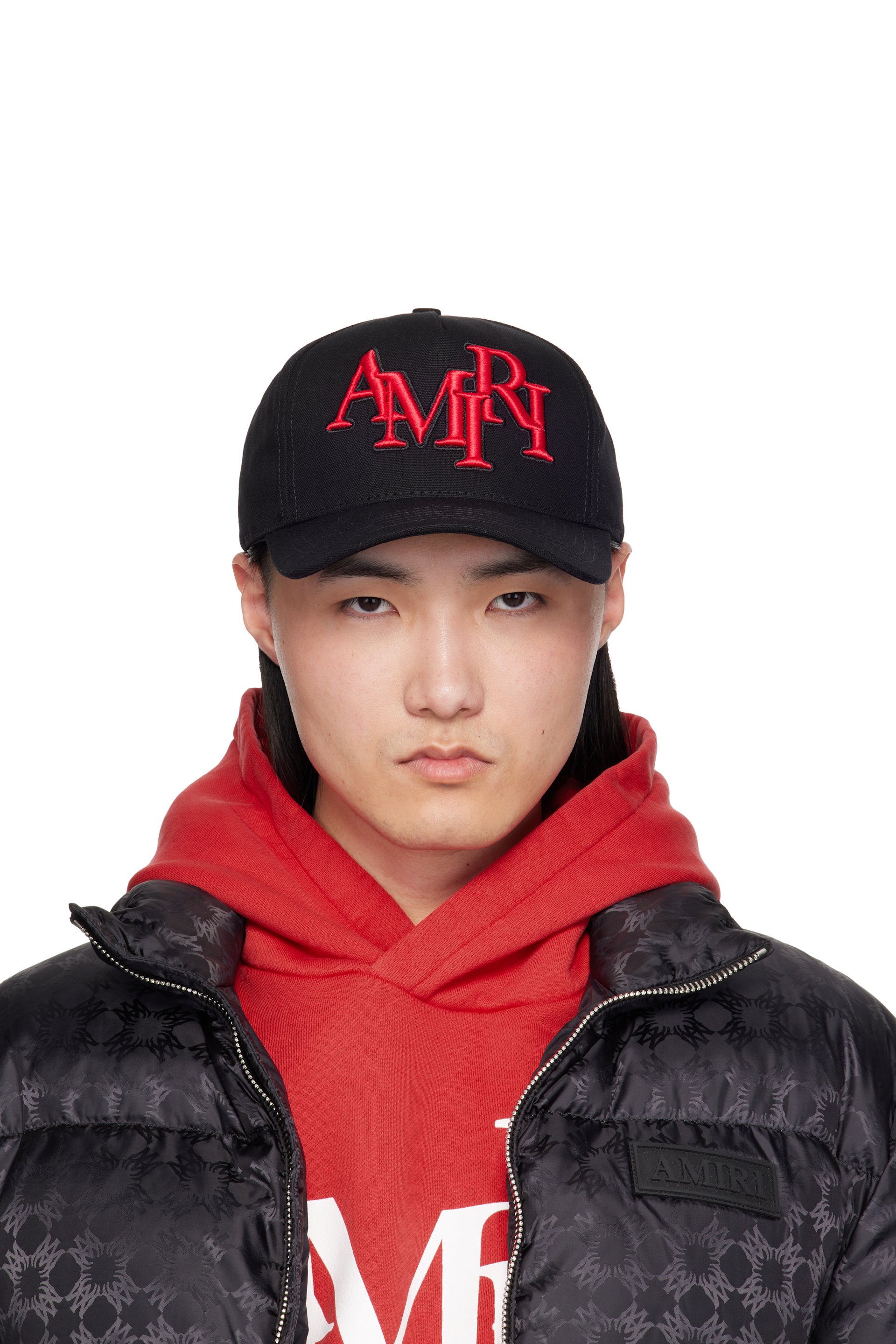 AMIRI - Black 'Staggered AMIRI' Canvas Cap