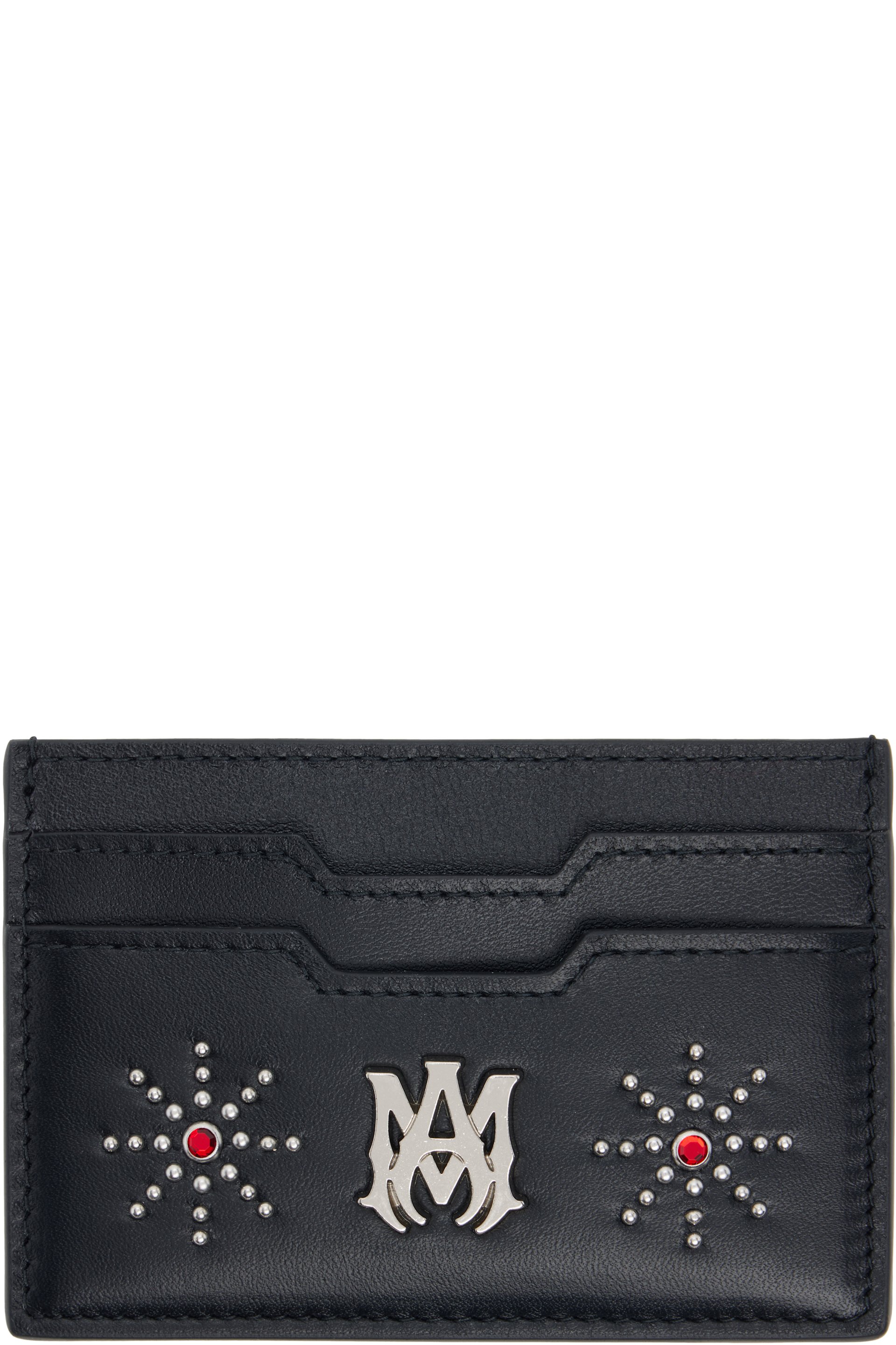 AMIRI - Black 'MA' Stud Card Holder