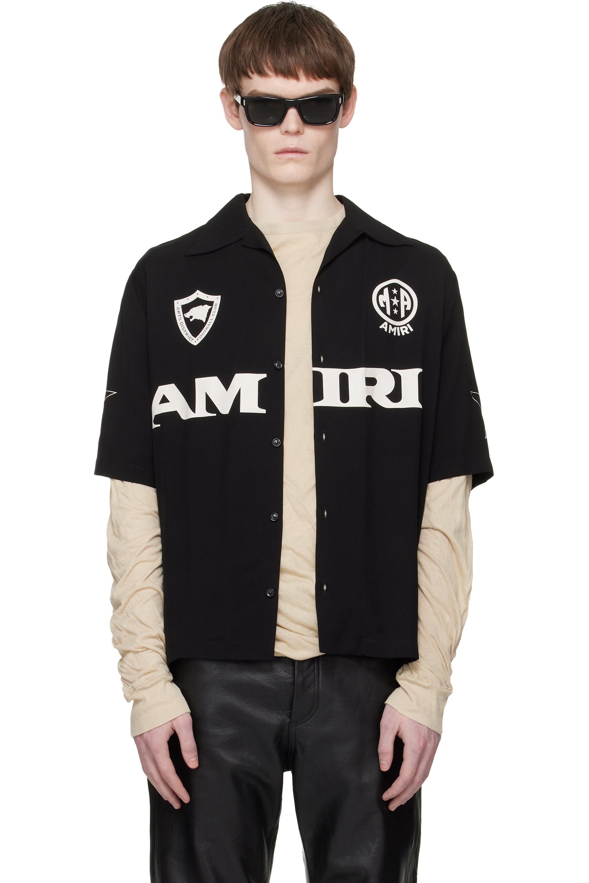 AMIRI - Black 'Amiri' Sport Camp Shirt