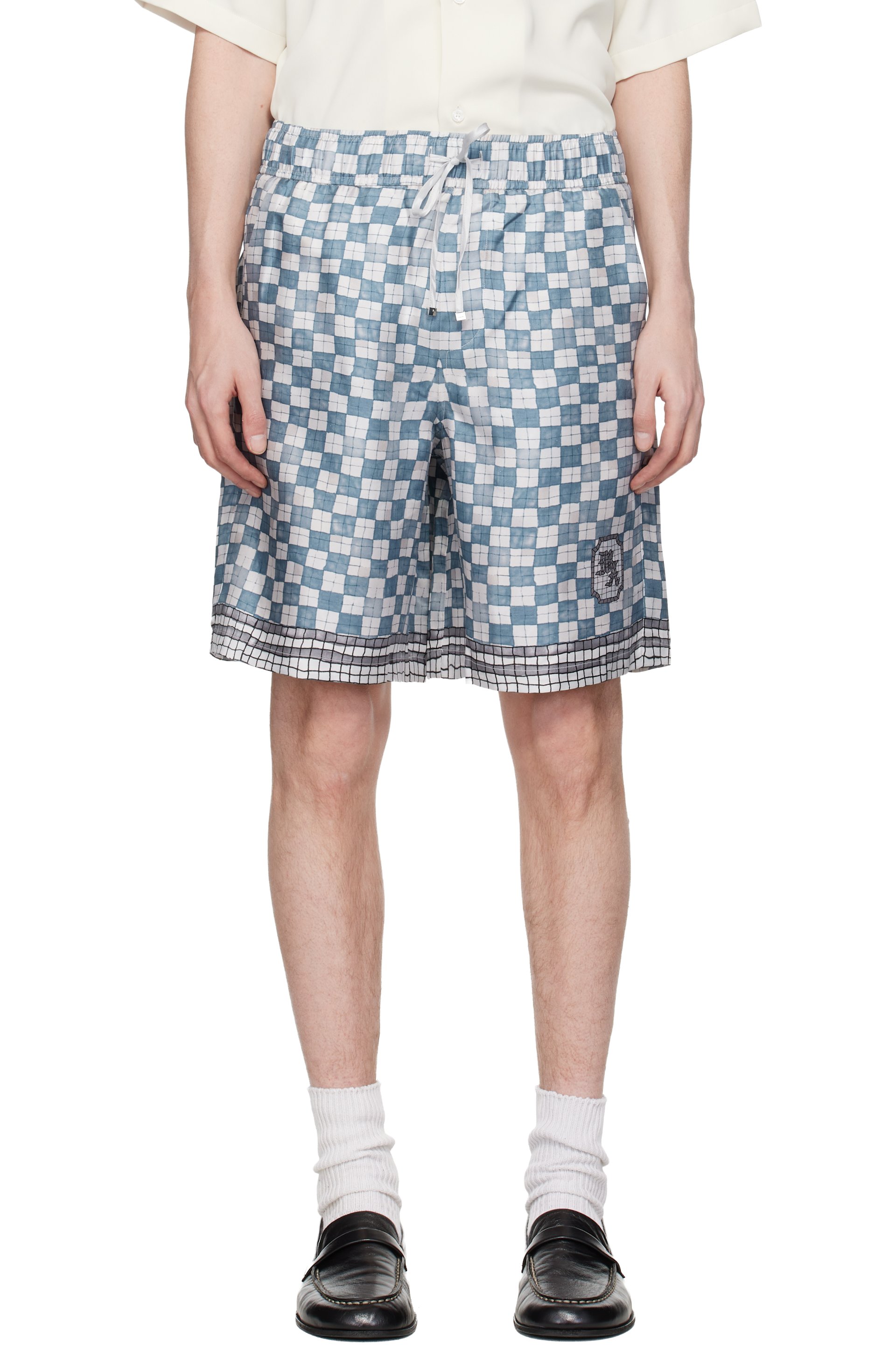 AMIRI - Blue & White MA Checkered Shorts