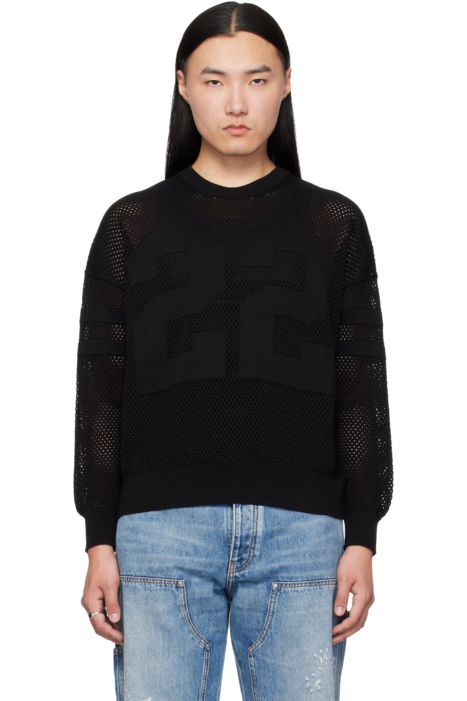 AMIRI - Black 'AMIRI 22' Crewneck Sweater