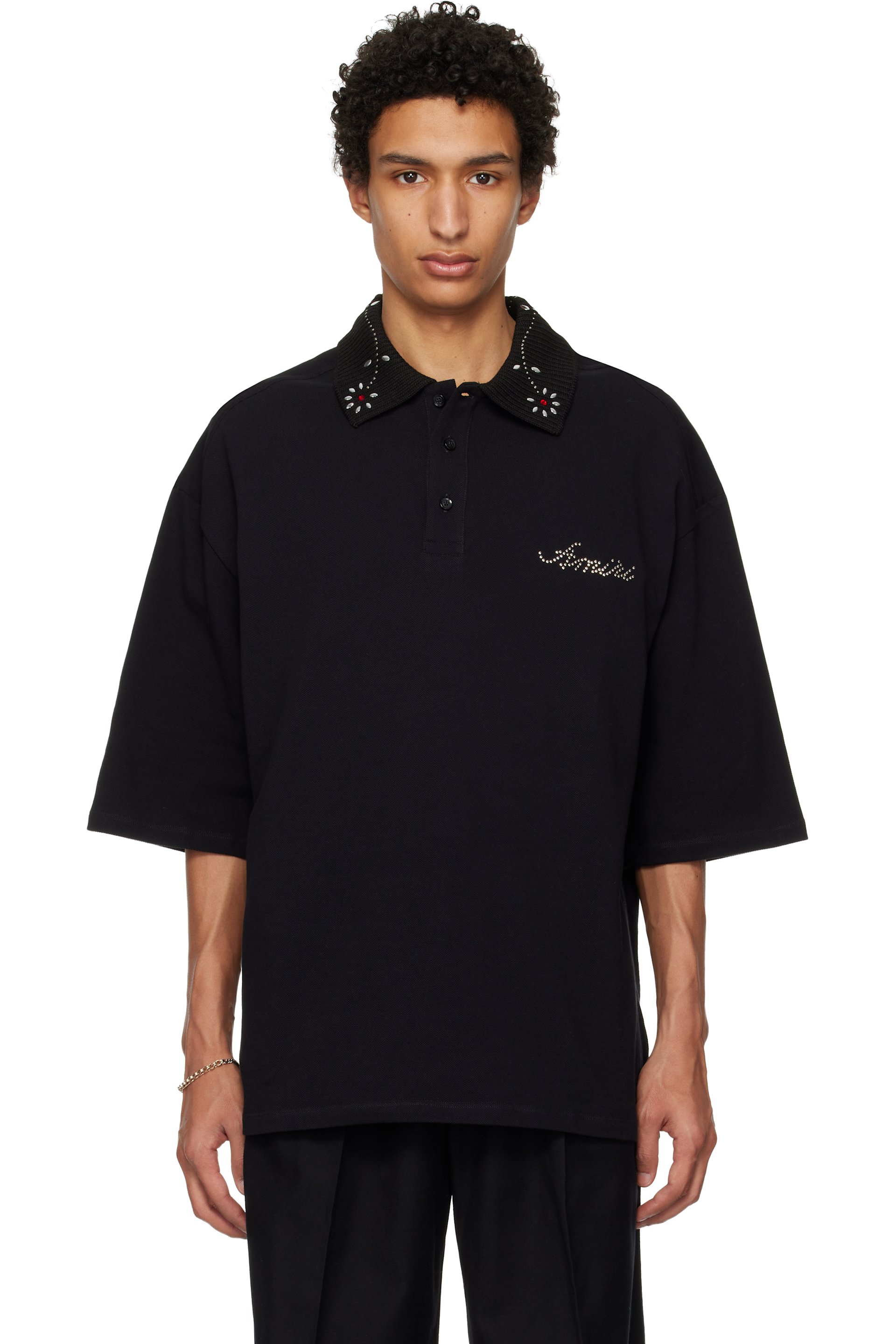 amiri ポロシャツ AMIRI Ma Core ポロシャツ | ブラック | FARFETCH JP