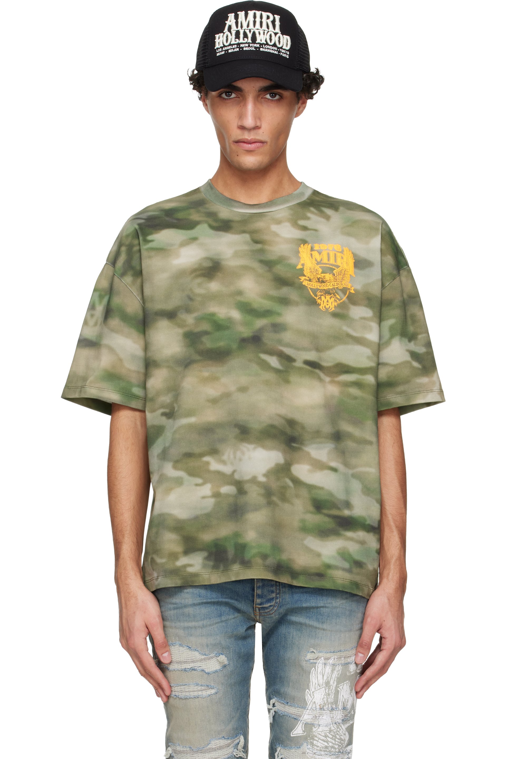 AMIRI - Green AMIRI Eagle Oversized T-shirt