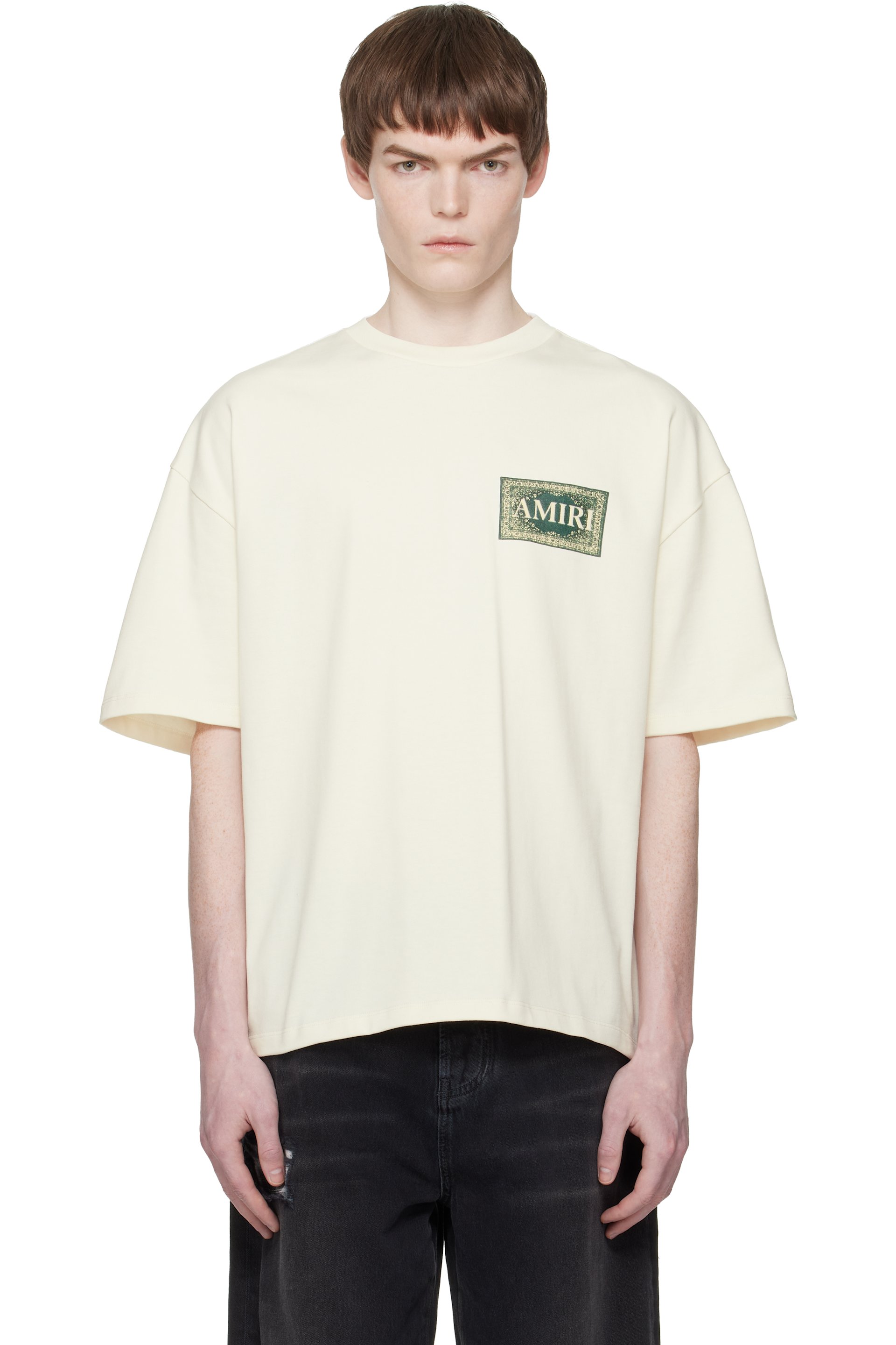 AMIRI - White Bandana Oversized T-shirt