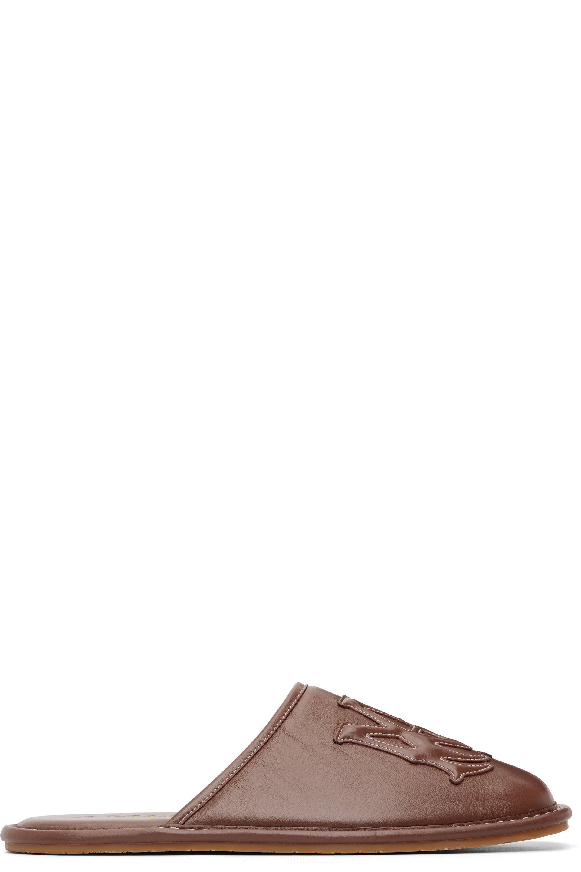 AMIRI - Chaussons bruns à monogramme