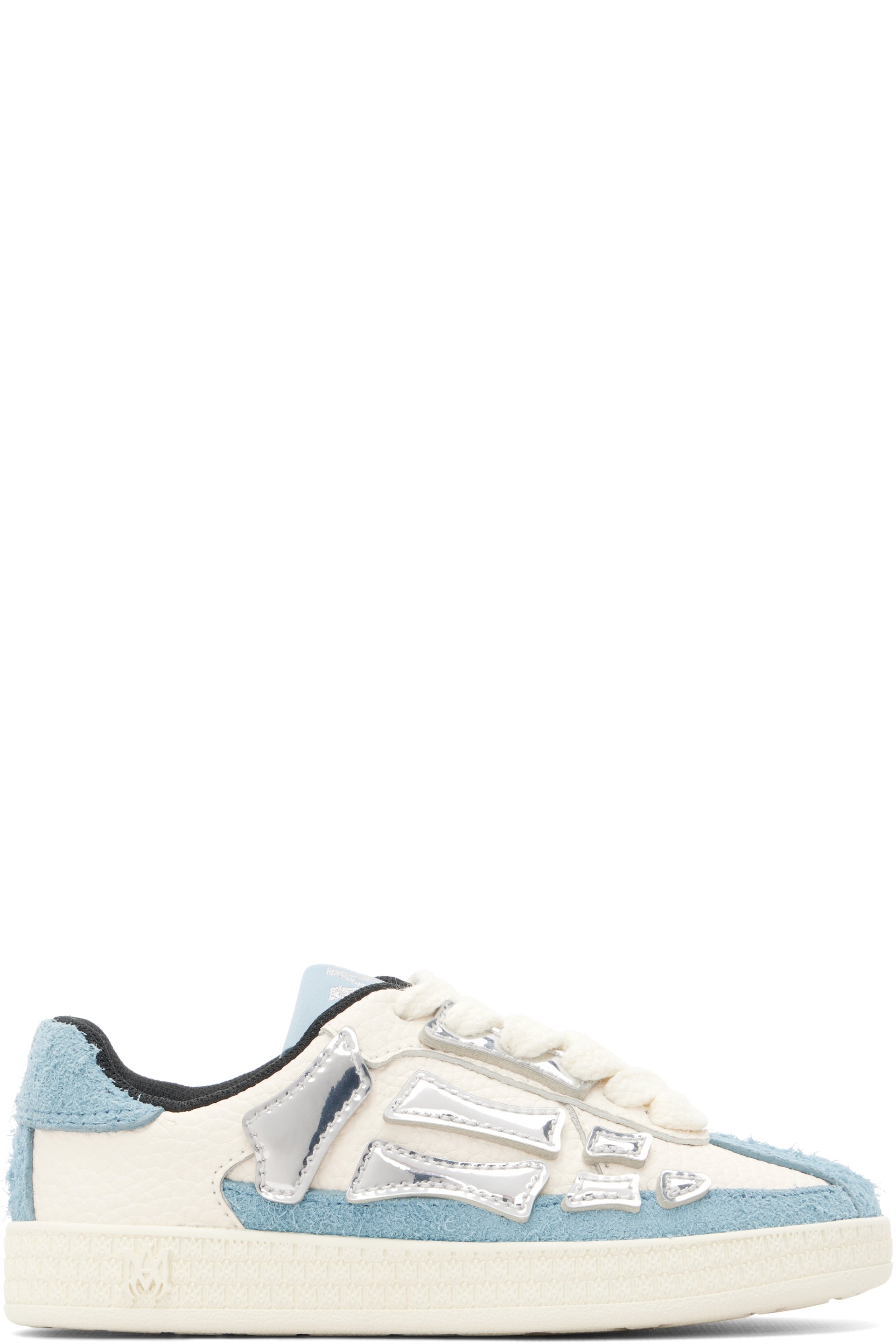 AMIRI - Kids White & Blue Pacific Bones Sneakers
