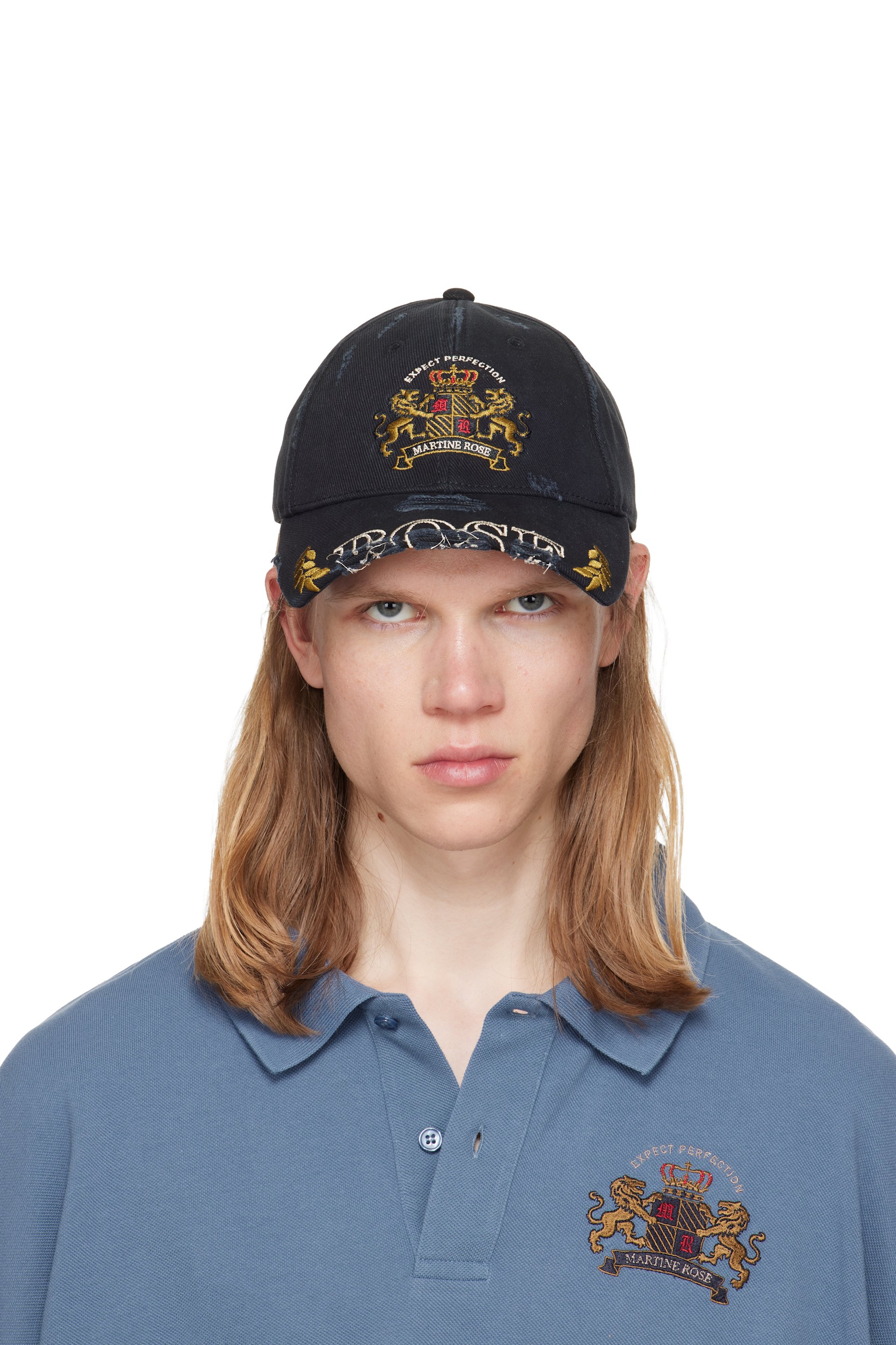 Martine Rose - Black Cut Peak Cap