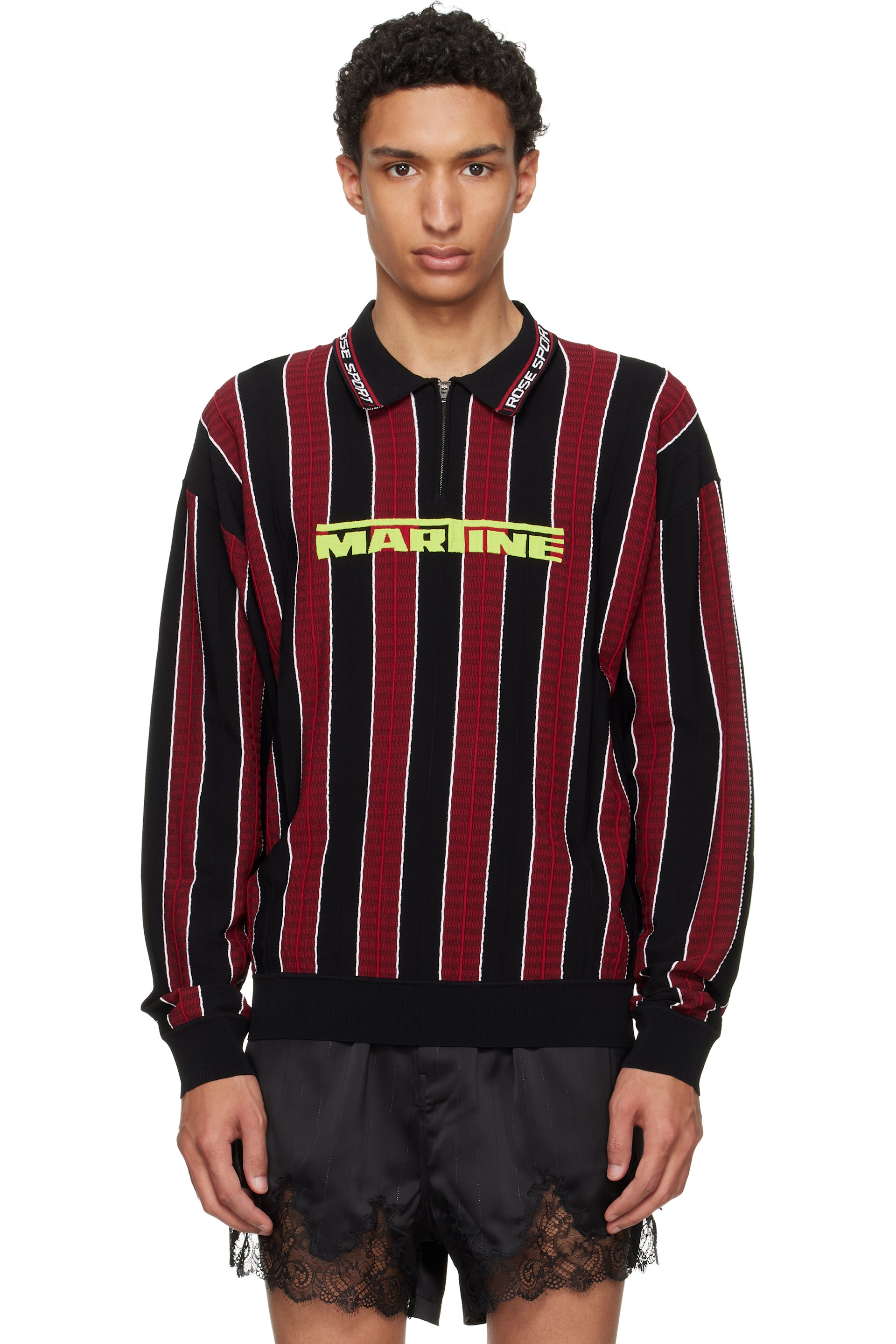 Martine Rose - Red & Black Logo Polo