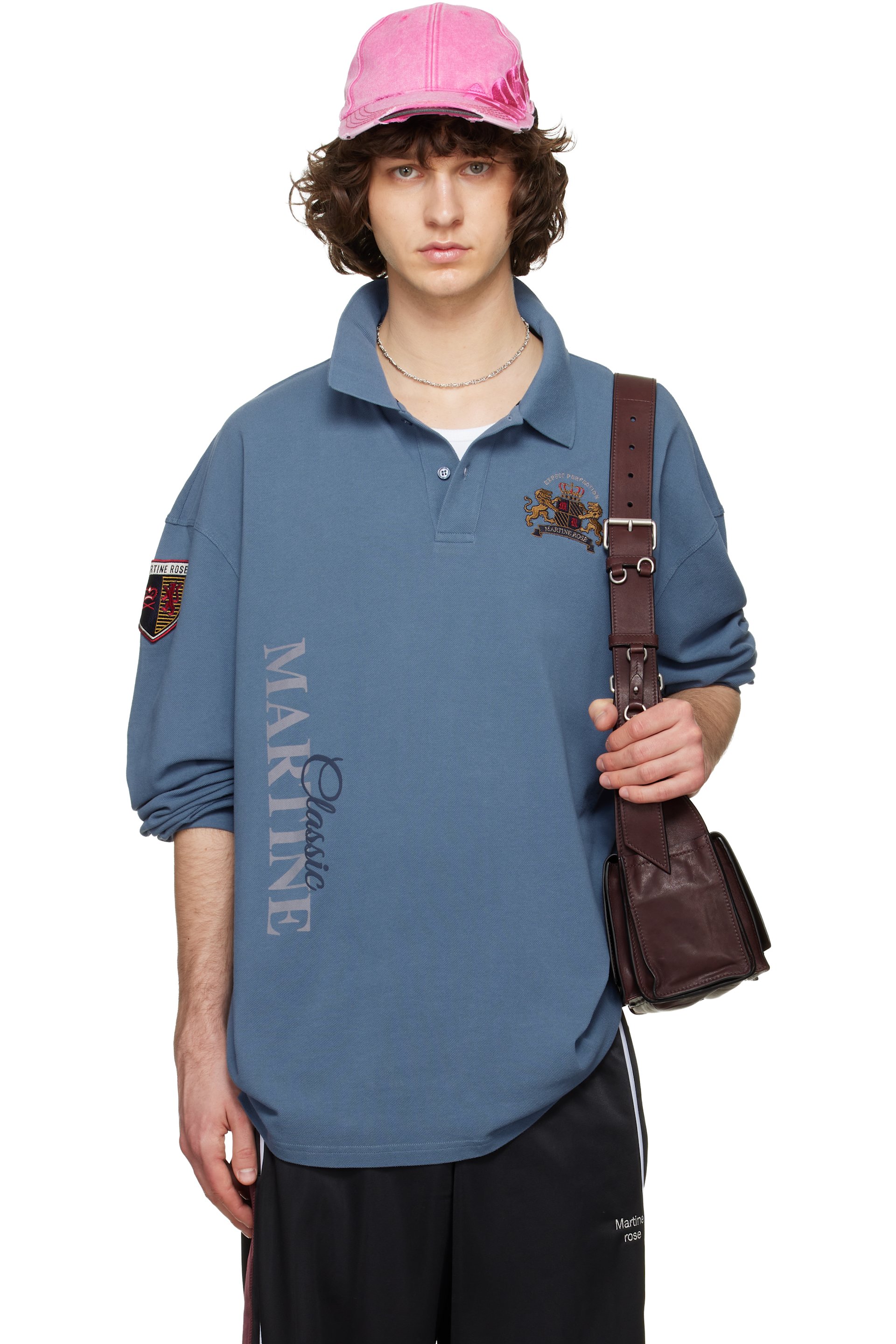 Martine Rose - Navy L/S Polo