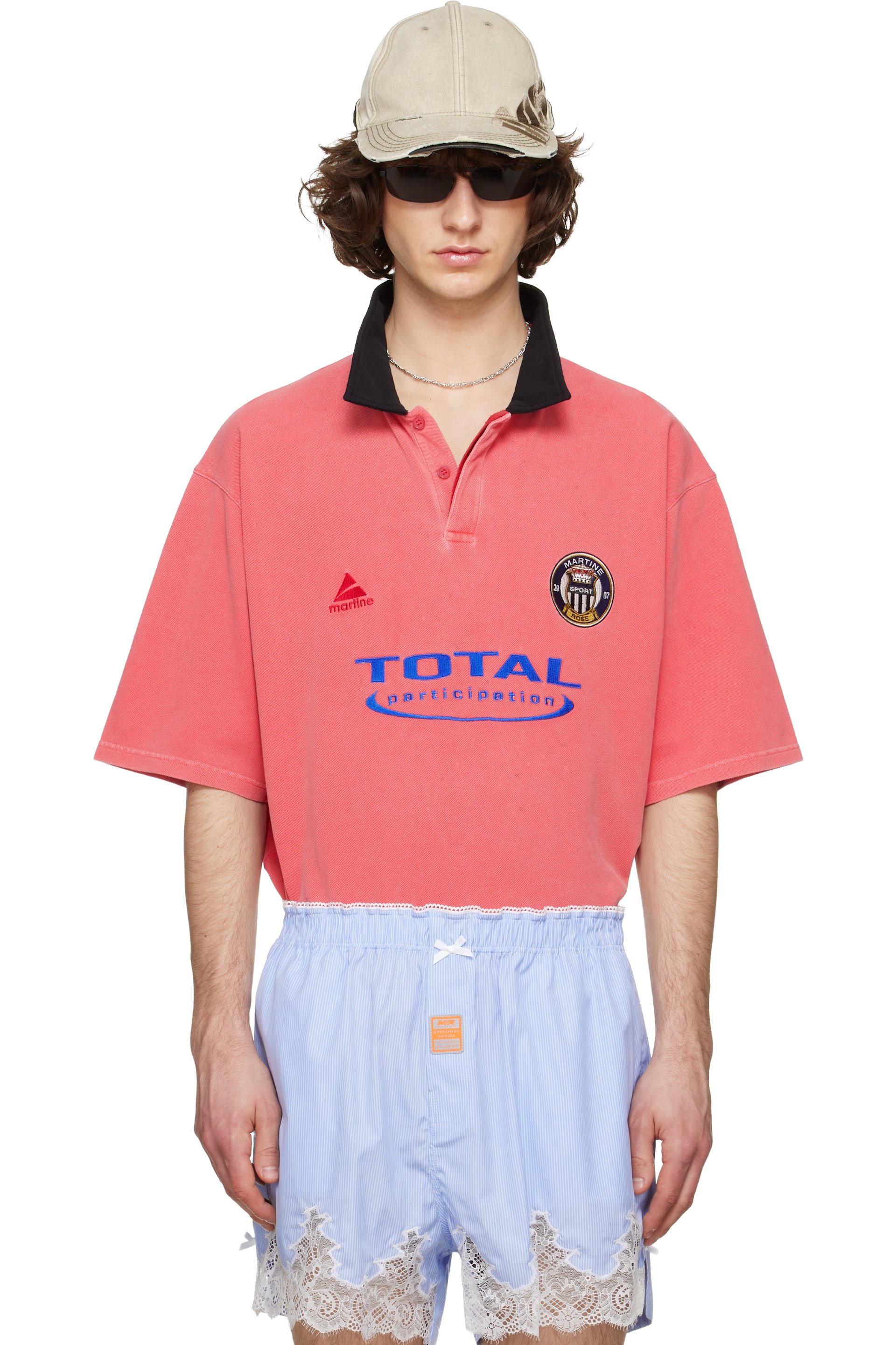 Martine Rose - Pink Oversized S/S Polo