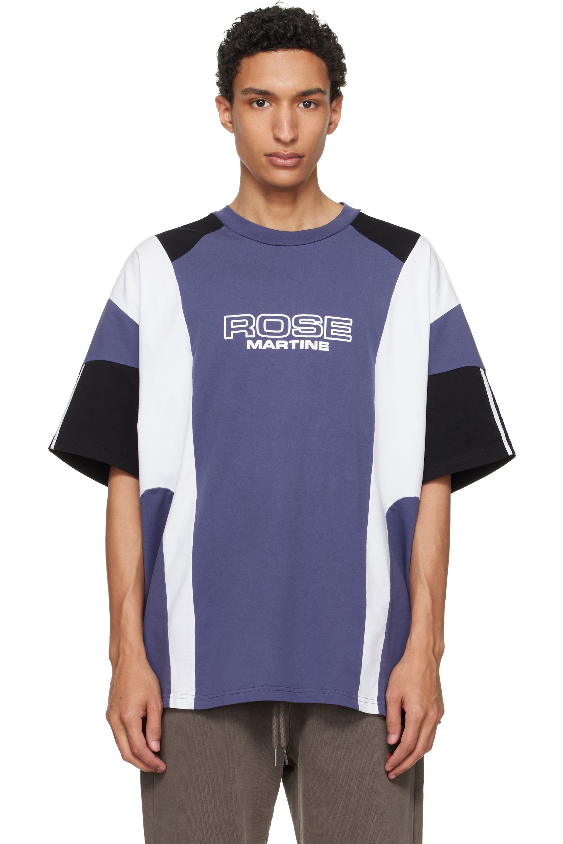 Martine Rose - Purple Oversized Paneled T-shirt