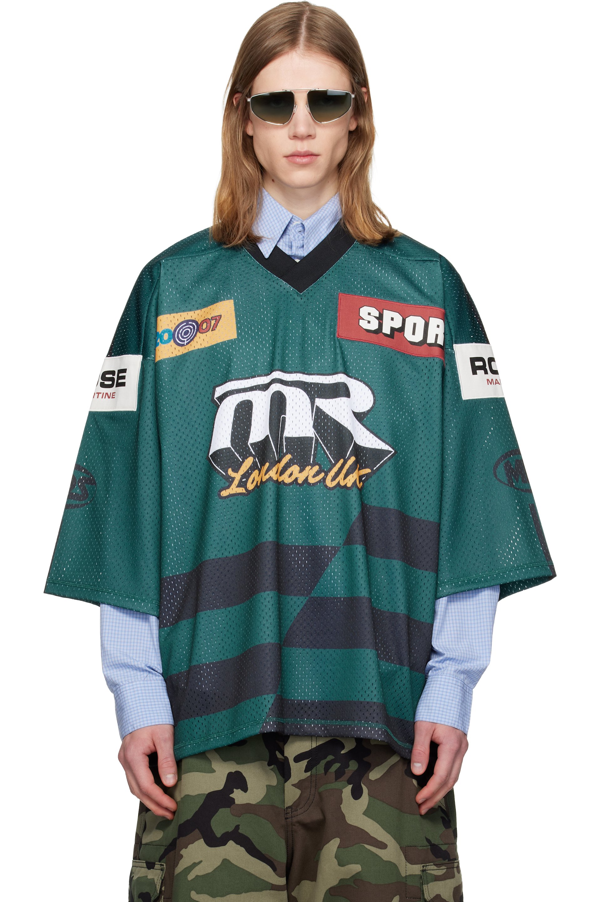 Martine Rose - Green Oversized Hockey Jersey