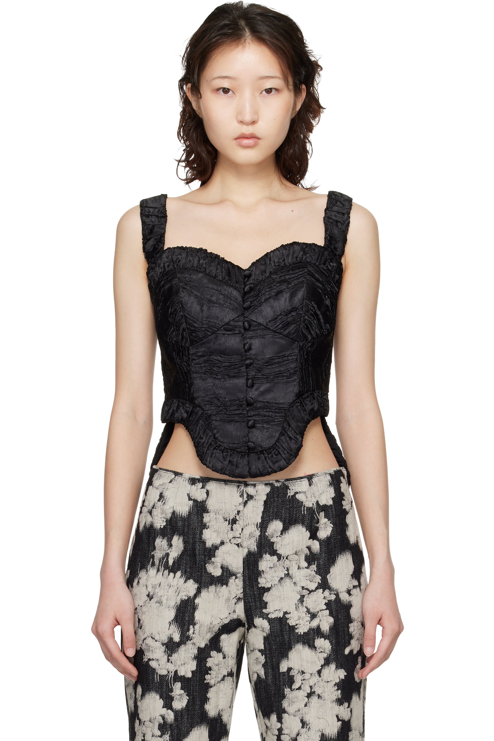 Anna Sui - Haut de style corset noir
