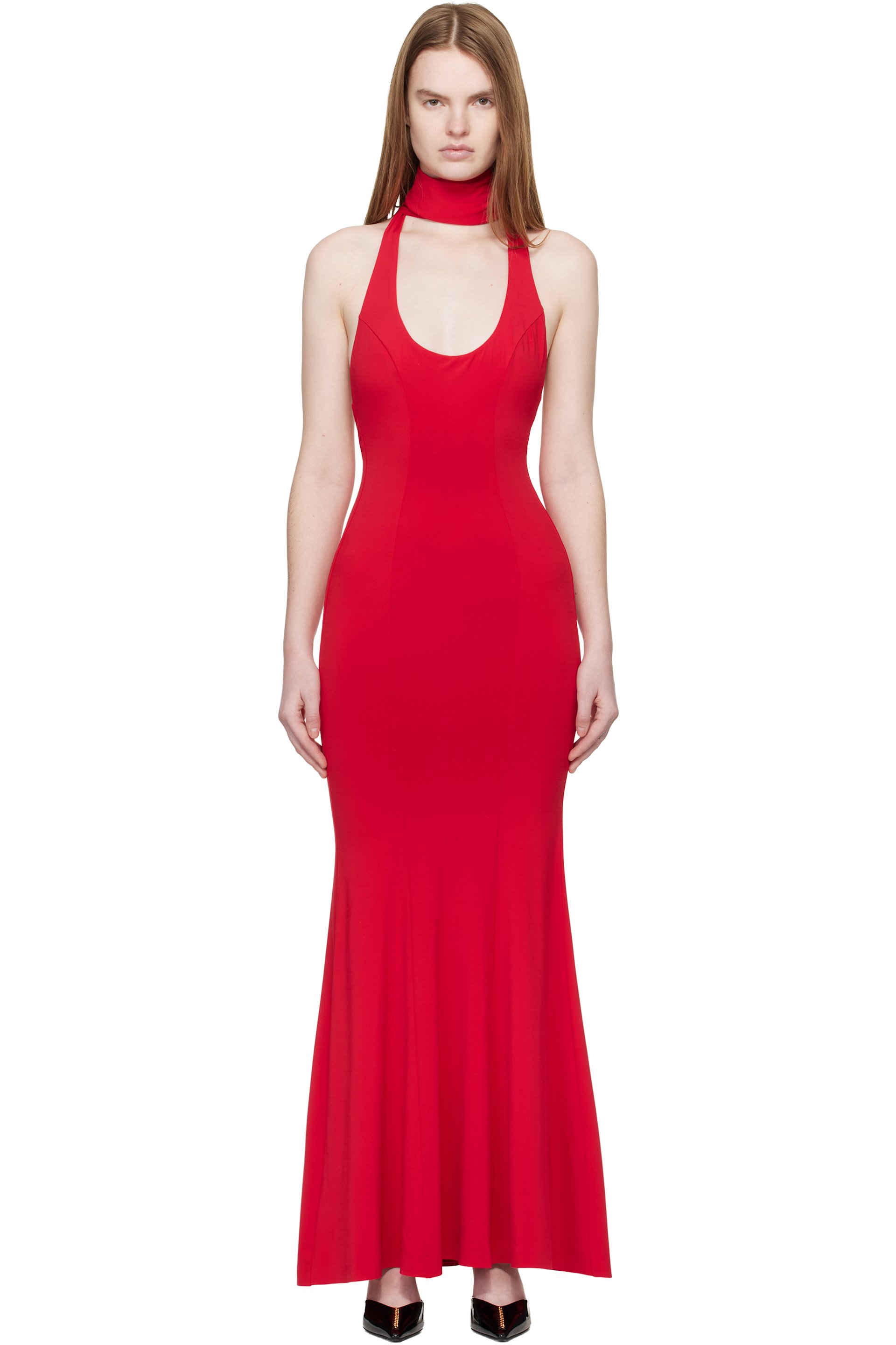 GUIZIO - Red Siena Maxi Dress