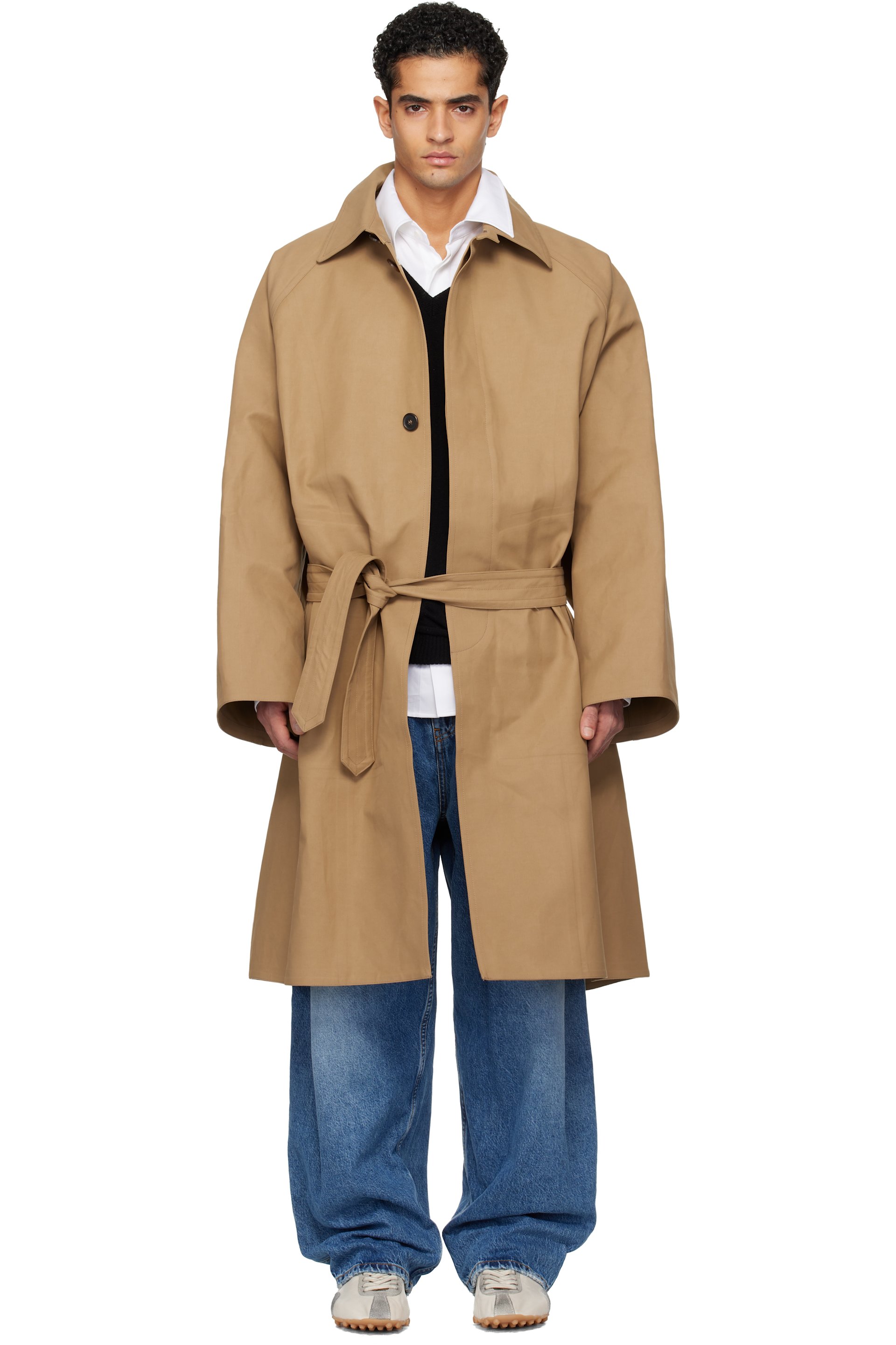 Hed Mayner - Trench brun clair en sergé