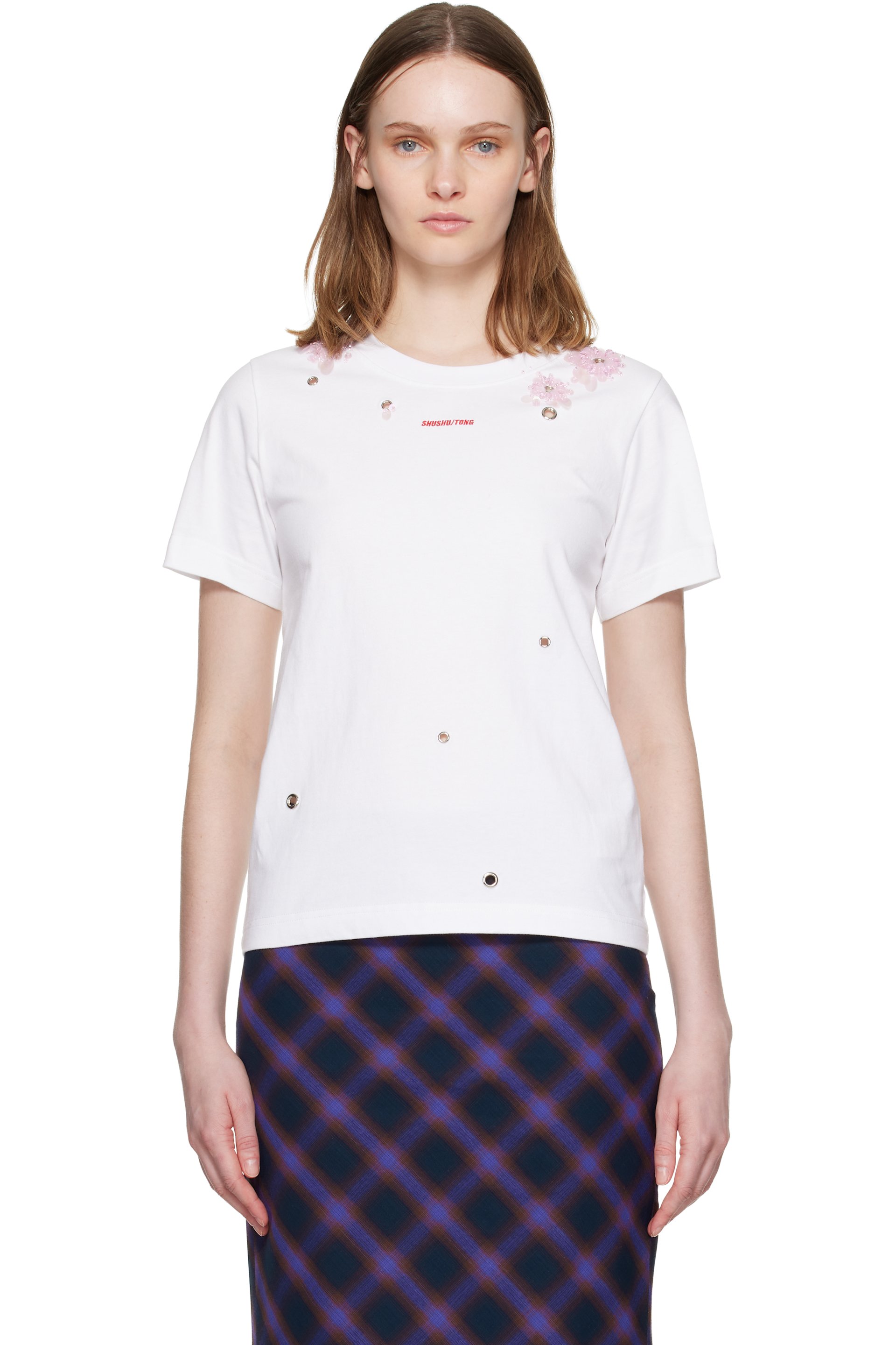 トップス SHUSHU/TONG 3D ribbon short T-shirt ShuShu/Tong ホワイト 3D リボン ショート Tシャツ ブラック | Lyst