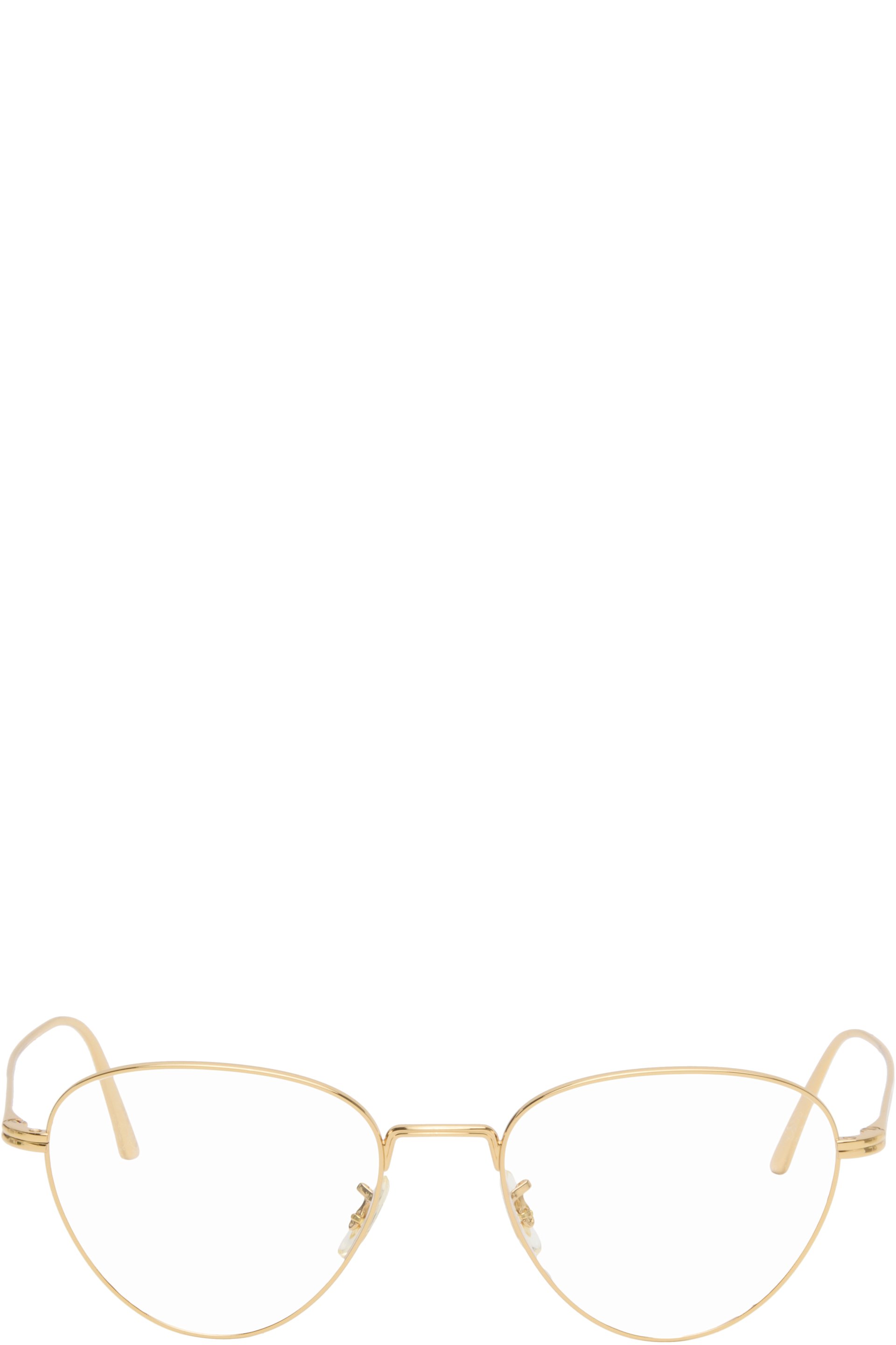 KHAITE - Lunettes 1991RX dorées édition Oliver Peoples