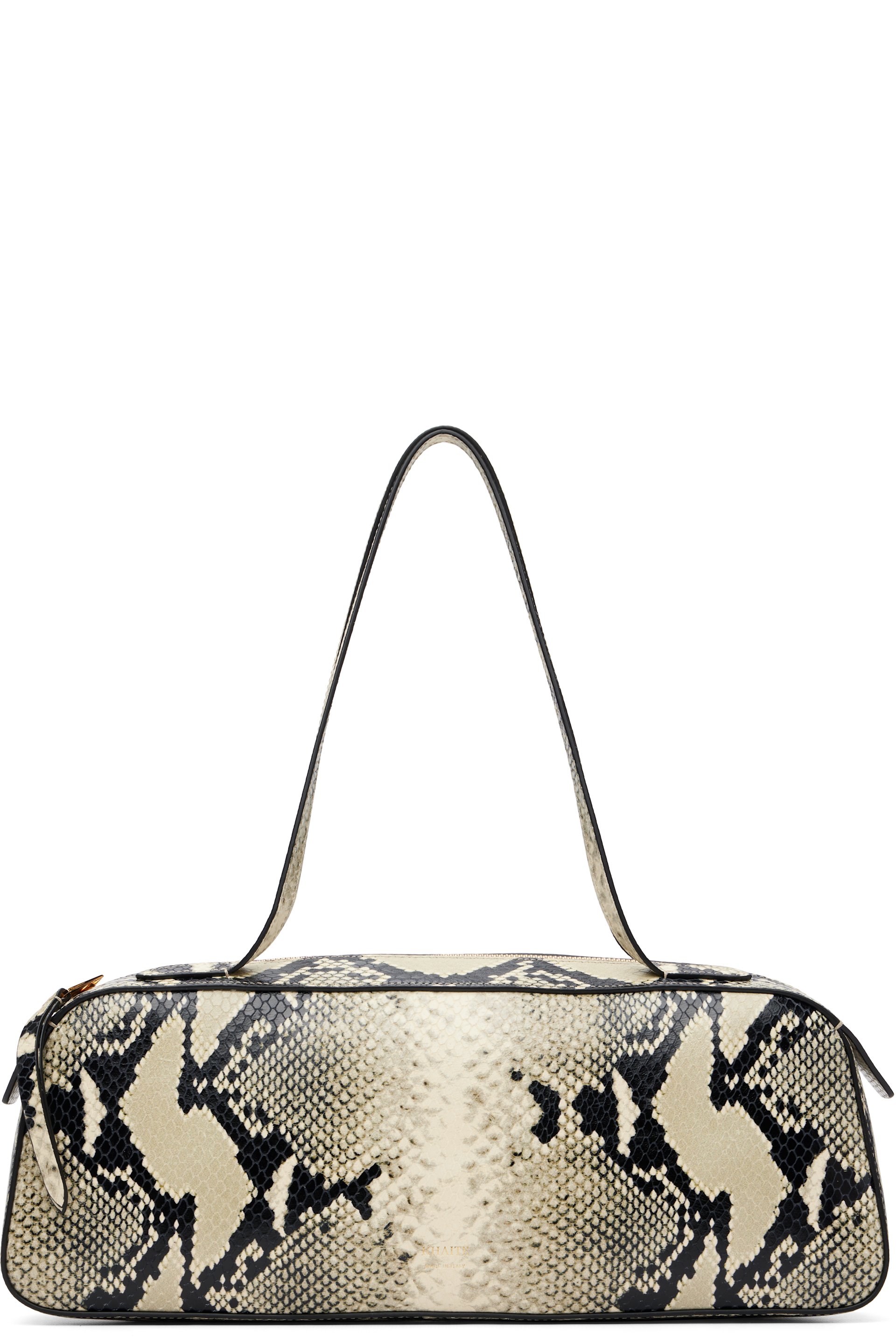 KHAITE - Sac porté épaule Simona beige et noir