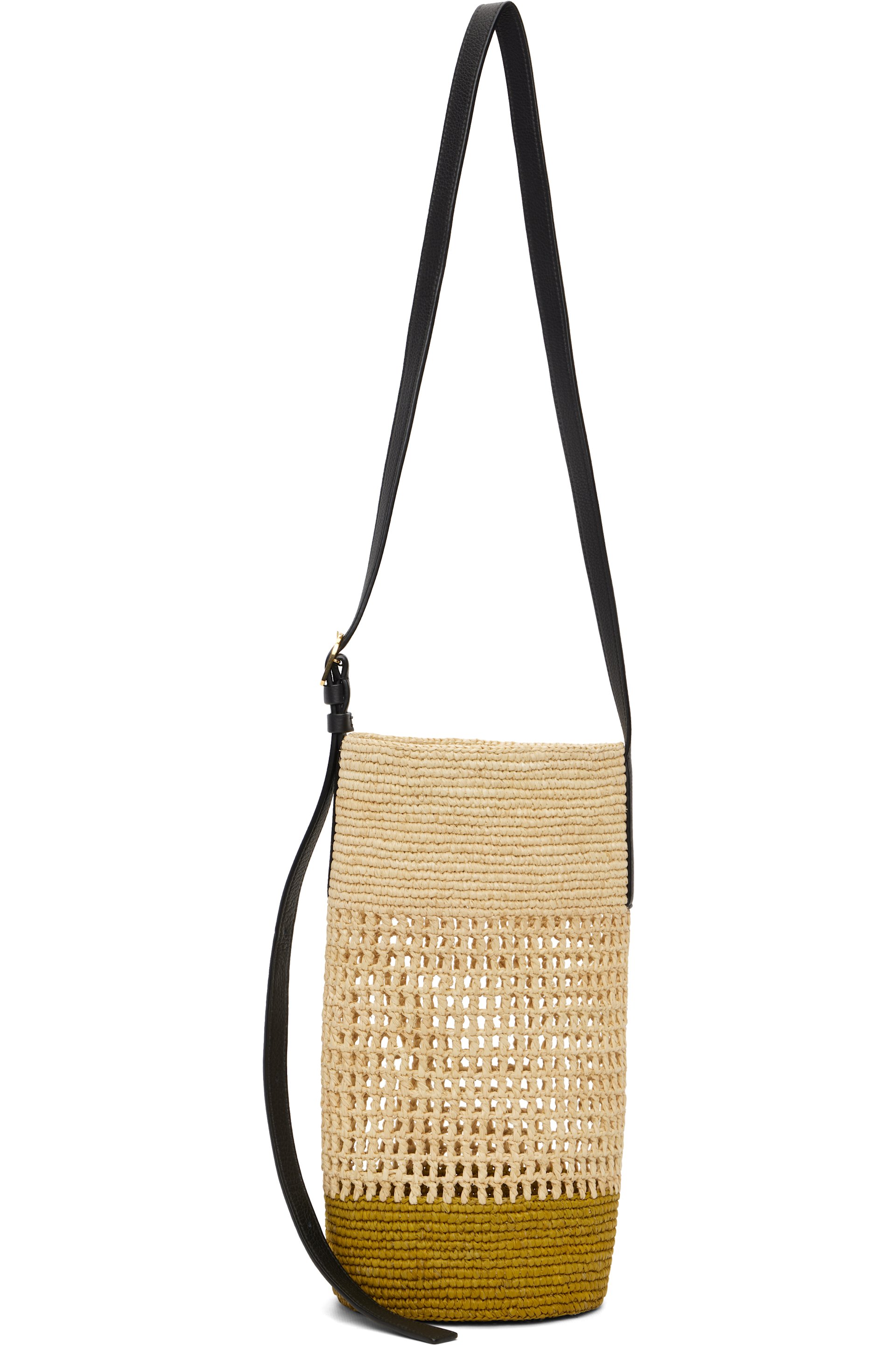 KHAITE - Petit sac seau Billie beige et kaki