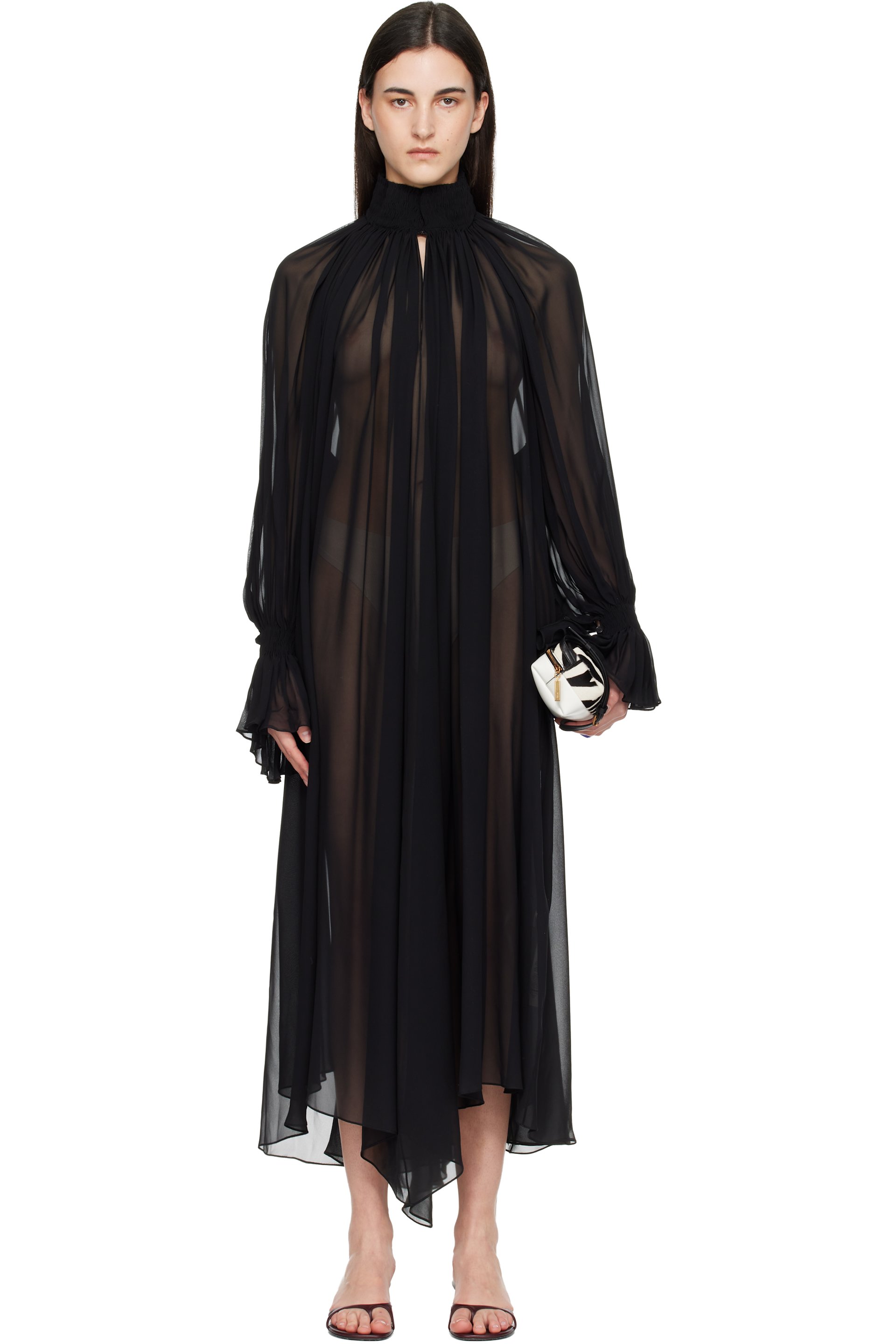 KHAITE - Black Edgar Maxi Dress