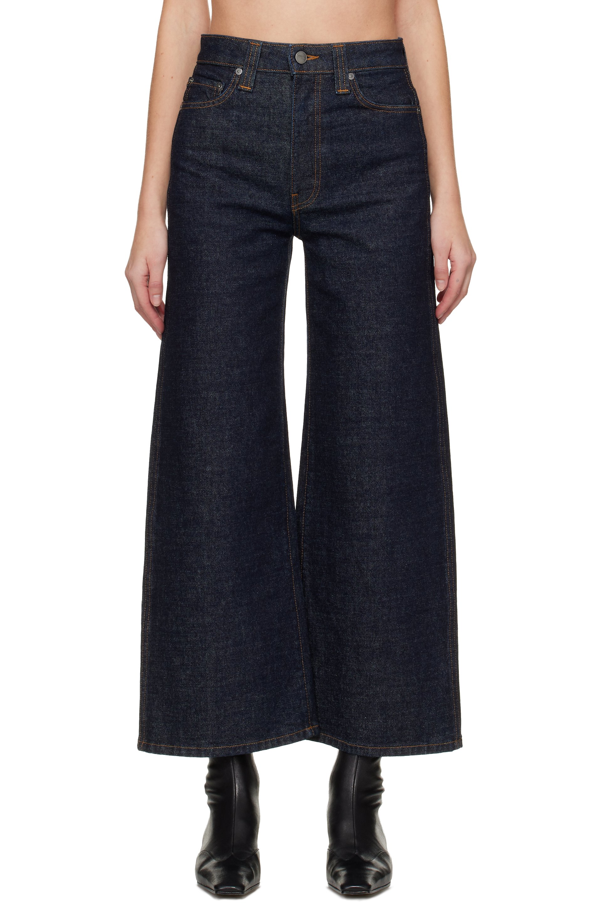 KHAITE - Jean Delina bleu marine