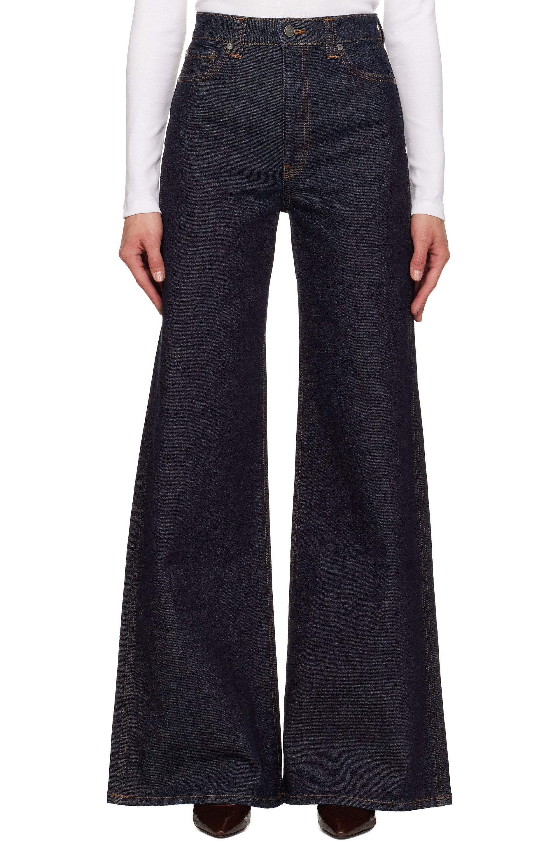 KHAITE - Jean extensible Dane indigo