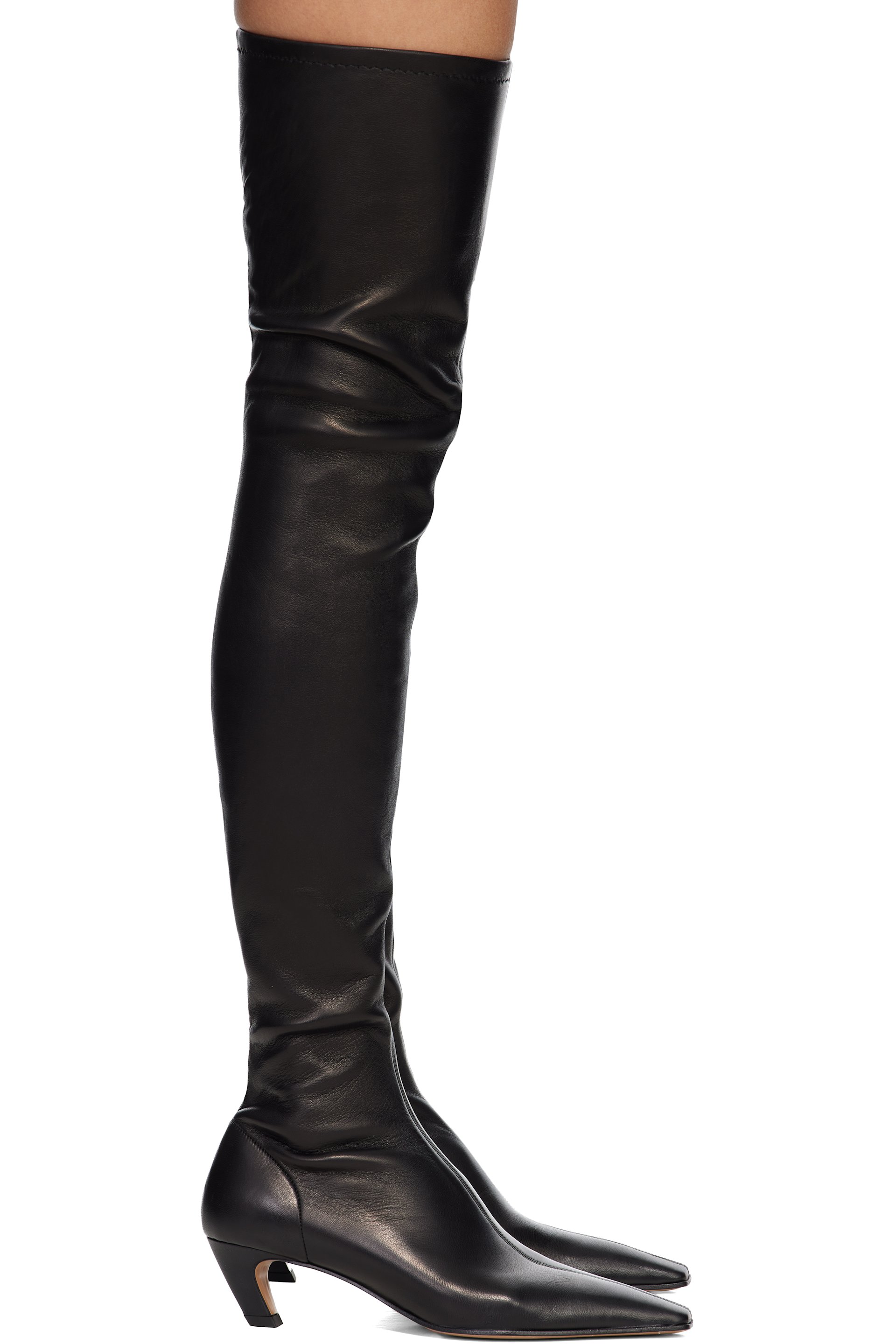 KHAITE - Black Arizona Over-the-Knee Stretch Boots