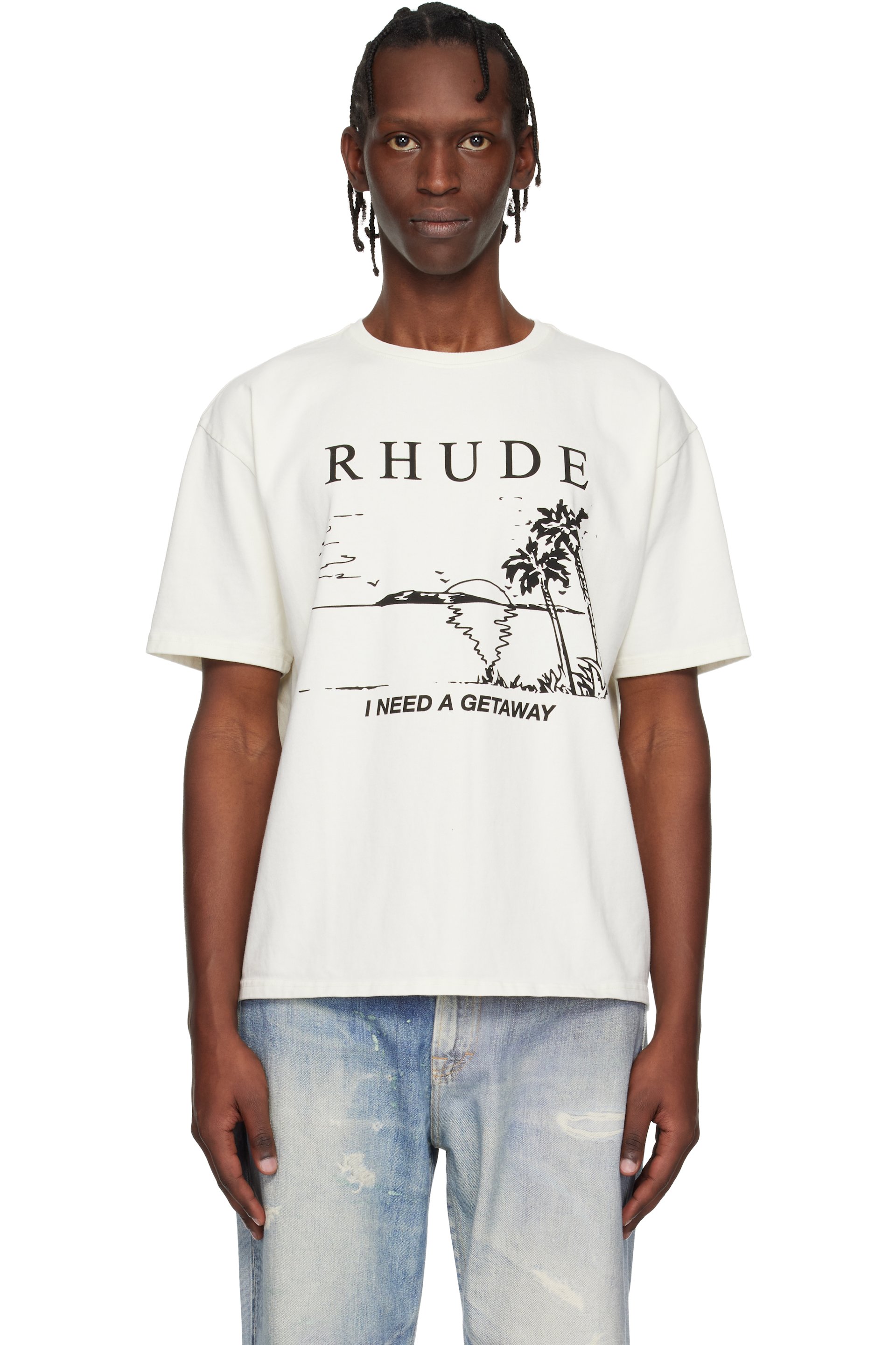 Rhude - Off-White 'I Need A Getaway' T-shirt