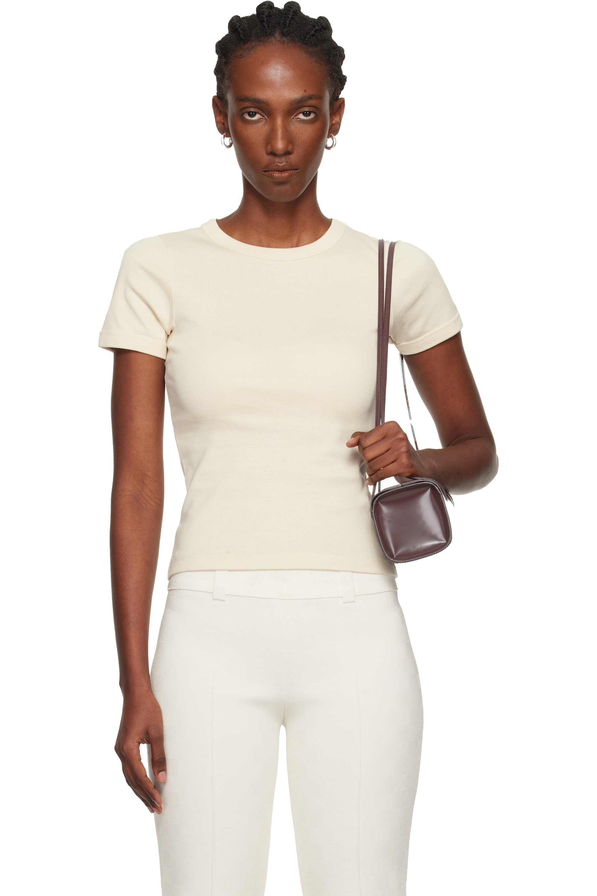 FLORE FLORE - T-shirt Car blanc cassé