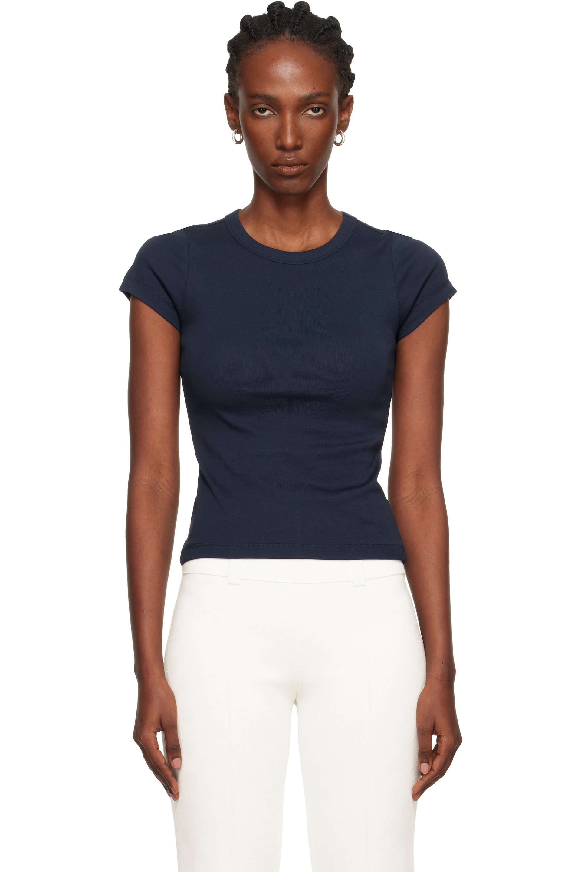 FLORE FLORE - Micro t-shirt Car bleu marine