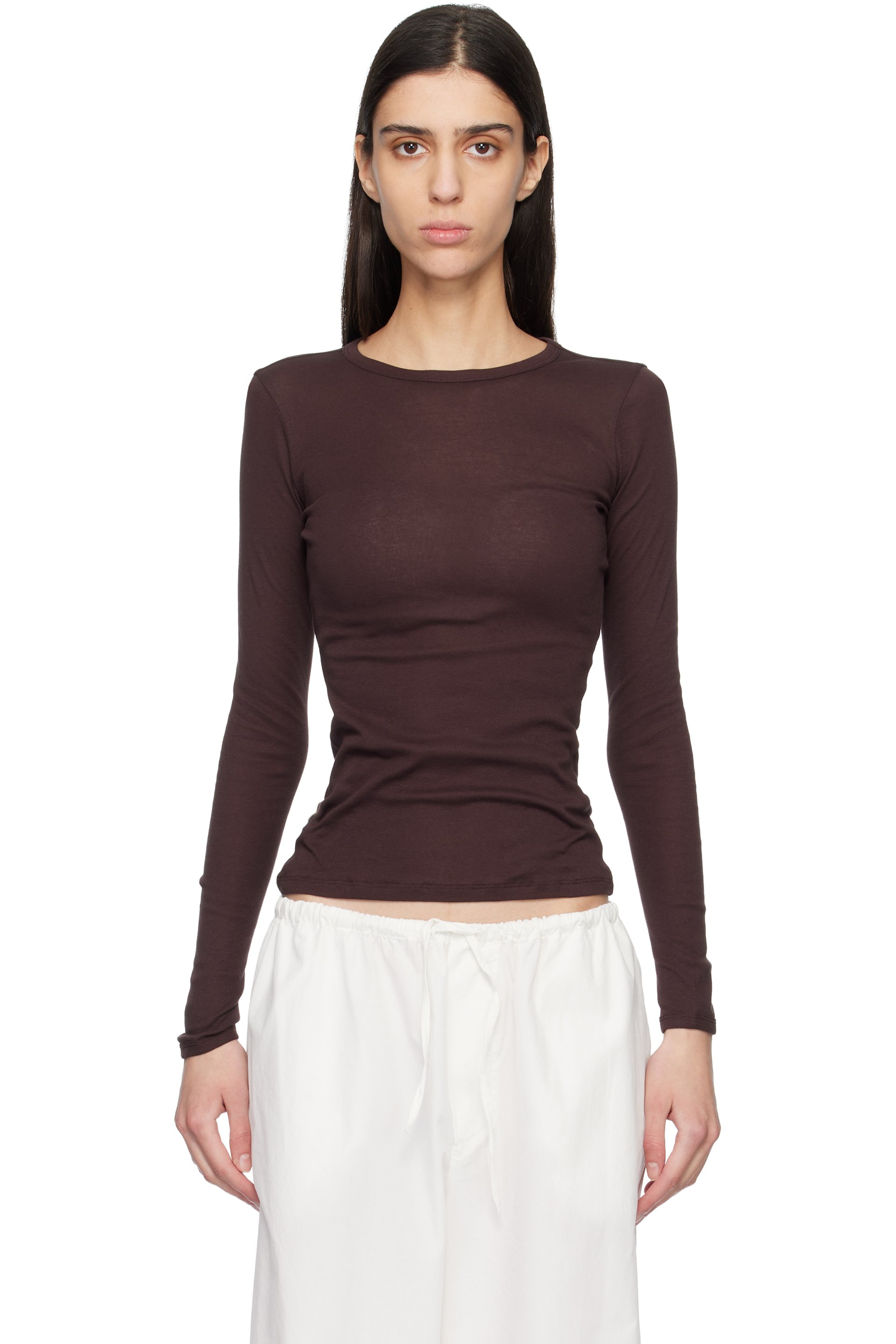 FLORE FLORE - T-shirt à manches longues Olivia brun
