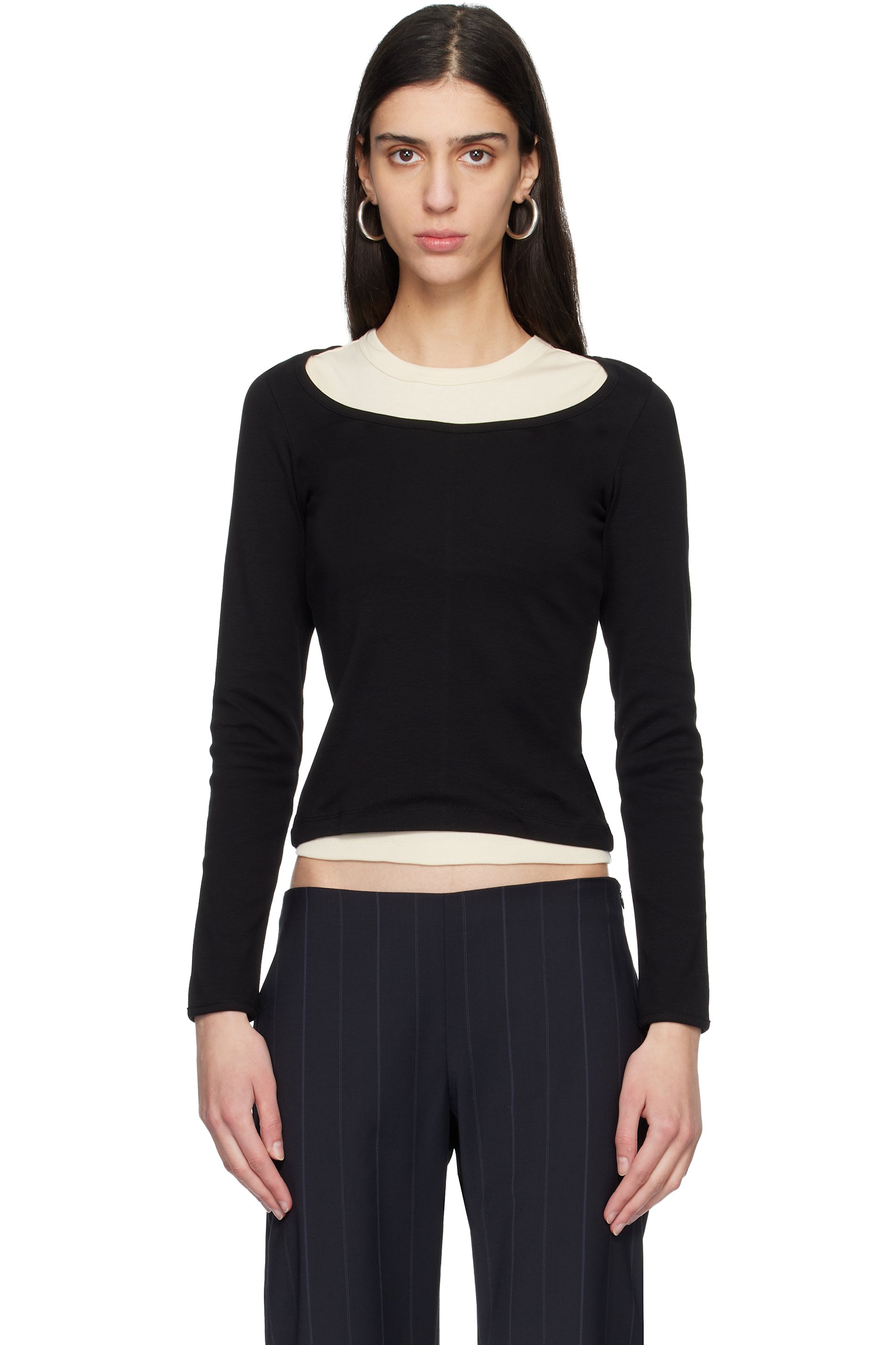 FLORE FLORE - T-shirt à manches longues Fem noir