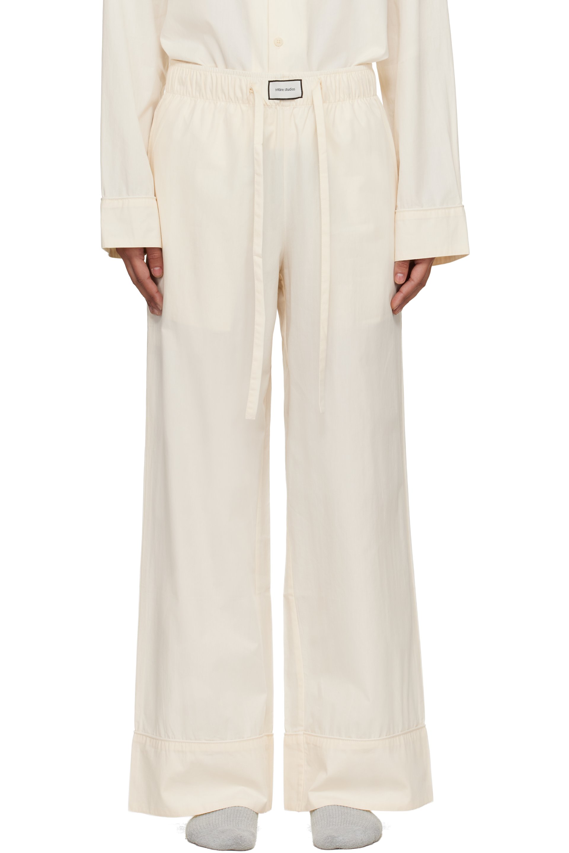 Entire Studios - Off-White Pajama Lounge Pants