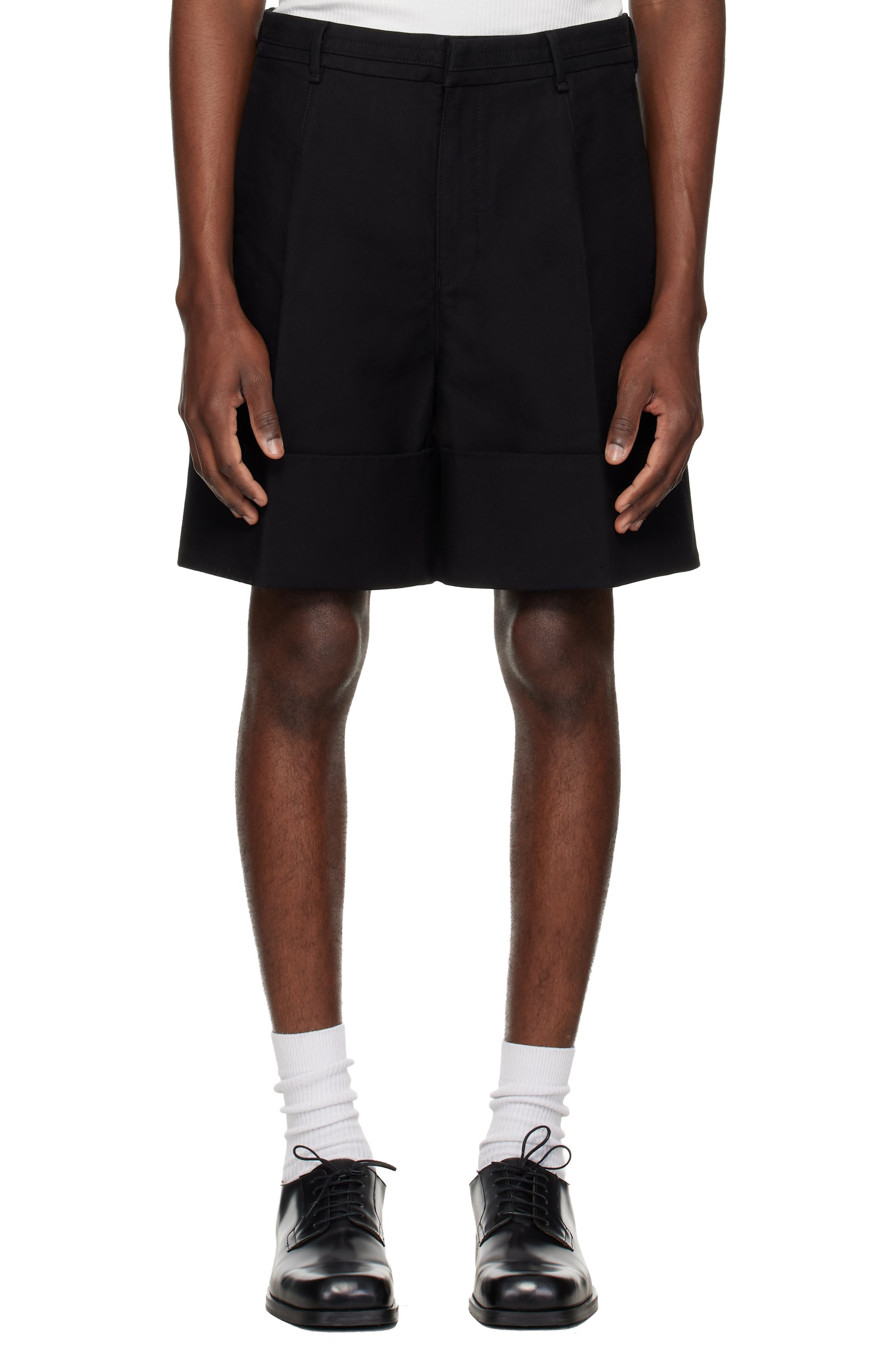 Entire Studios - Black Cuffed Shorts