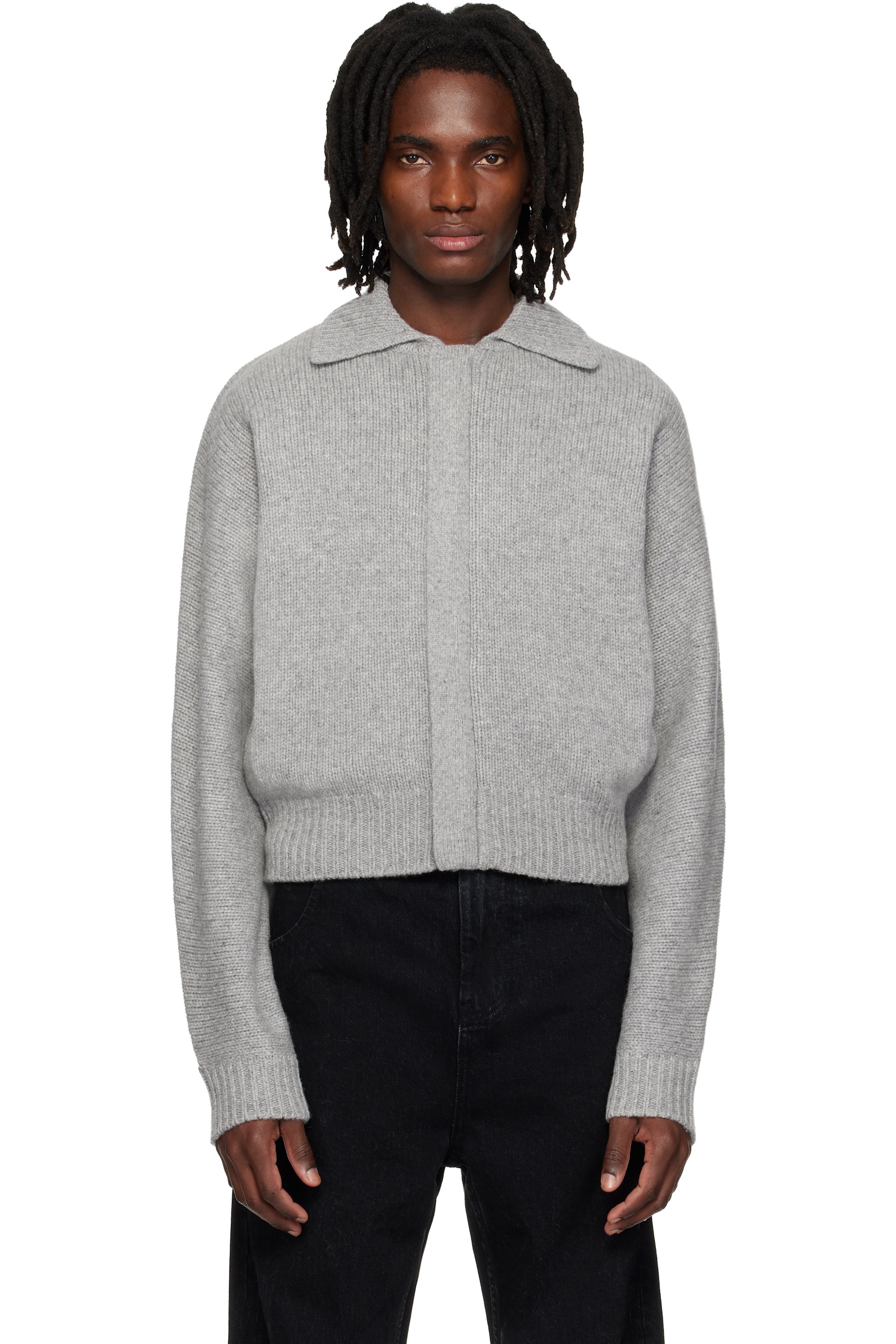Entire Studios - Gray Marla Bomber Cardigan