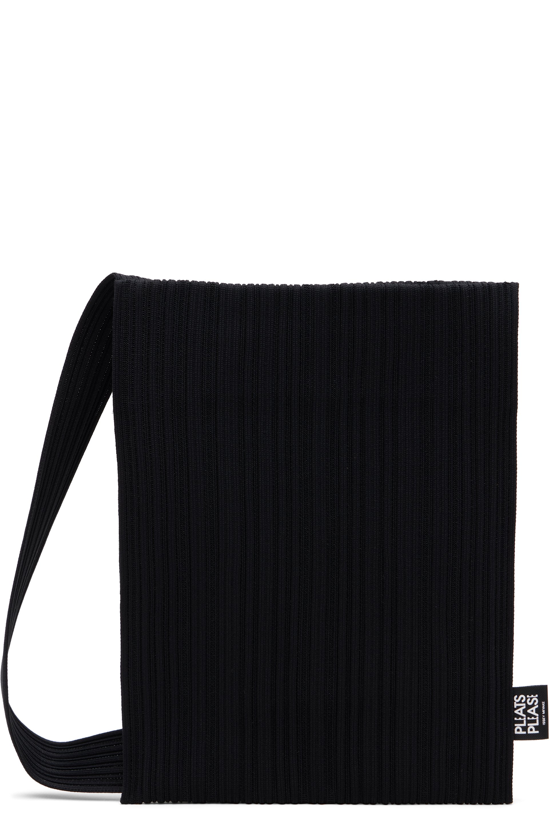 PLEATS PLEASE ISSEY MIYAKE - Sac noir en tricot