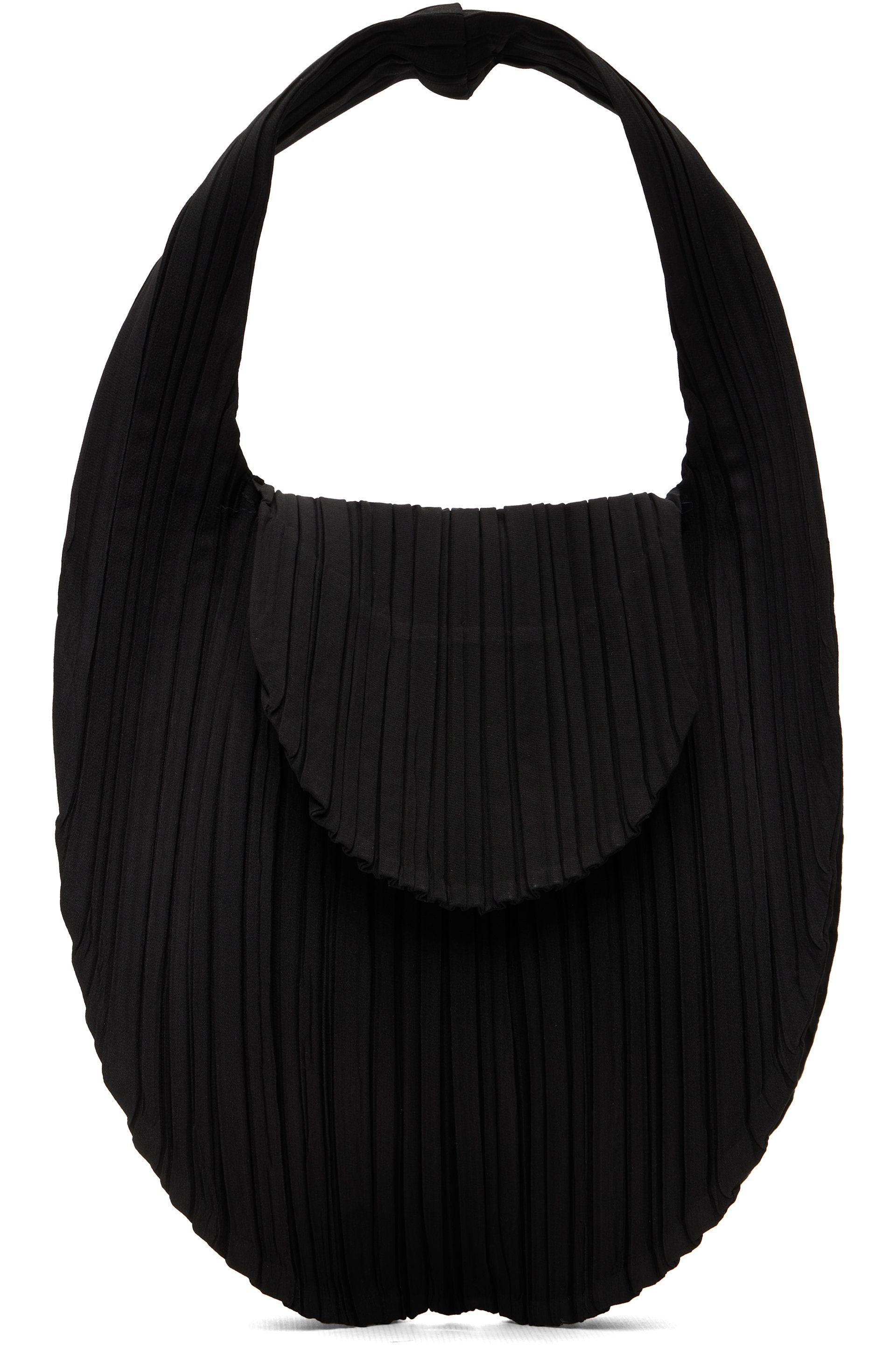 PLEATS PLEASE ISSEY MIYAKE ブラック大きなサイズ4 PLEATS PLEASE ISSEY MIYAKE: Black Pleats Seeds Bag | SSENSE