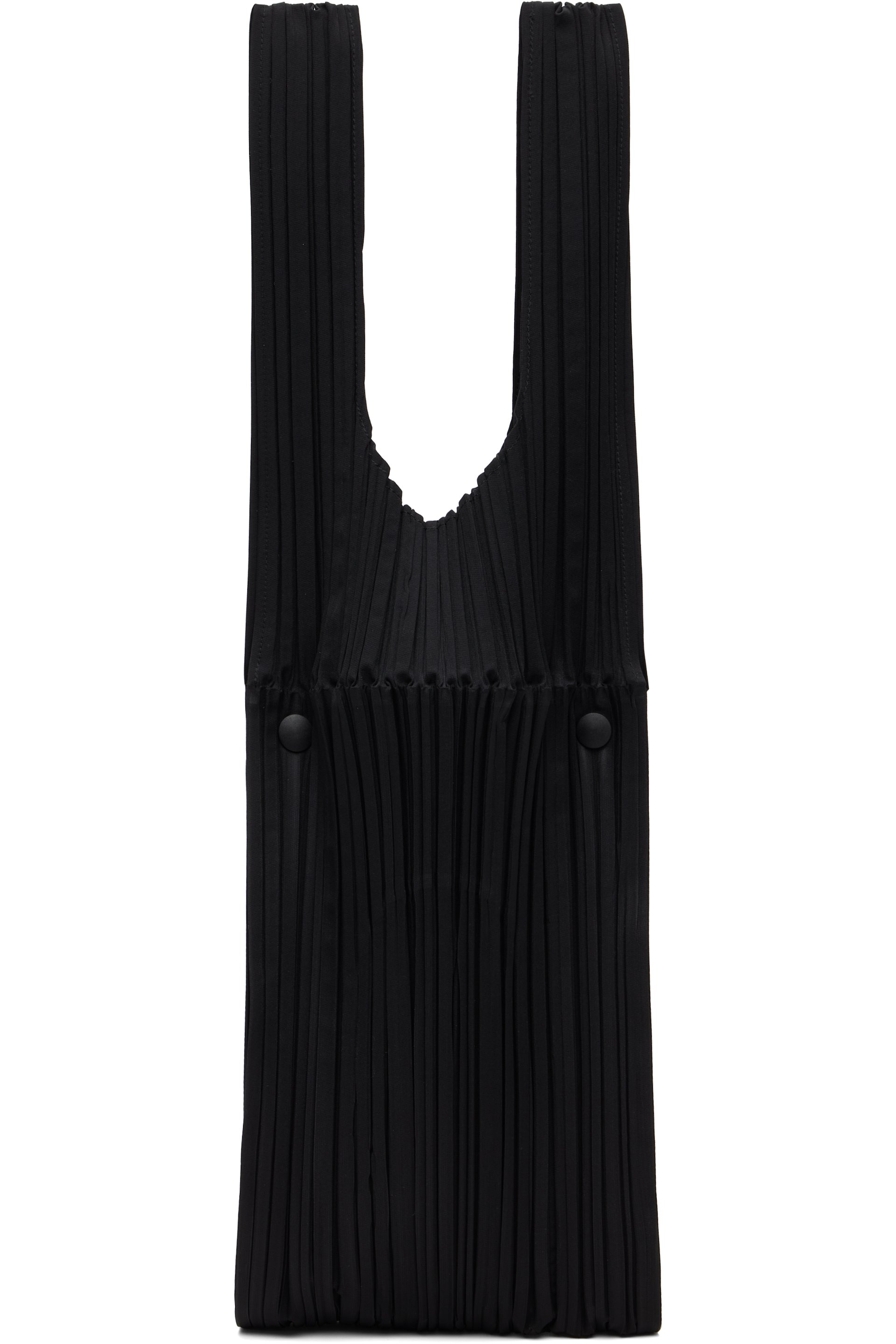 PLEATS PLEASE ISSEY MIYAKE - Cabas Bridge noir à plis