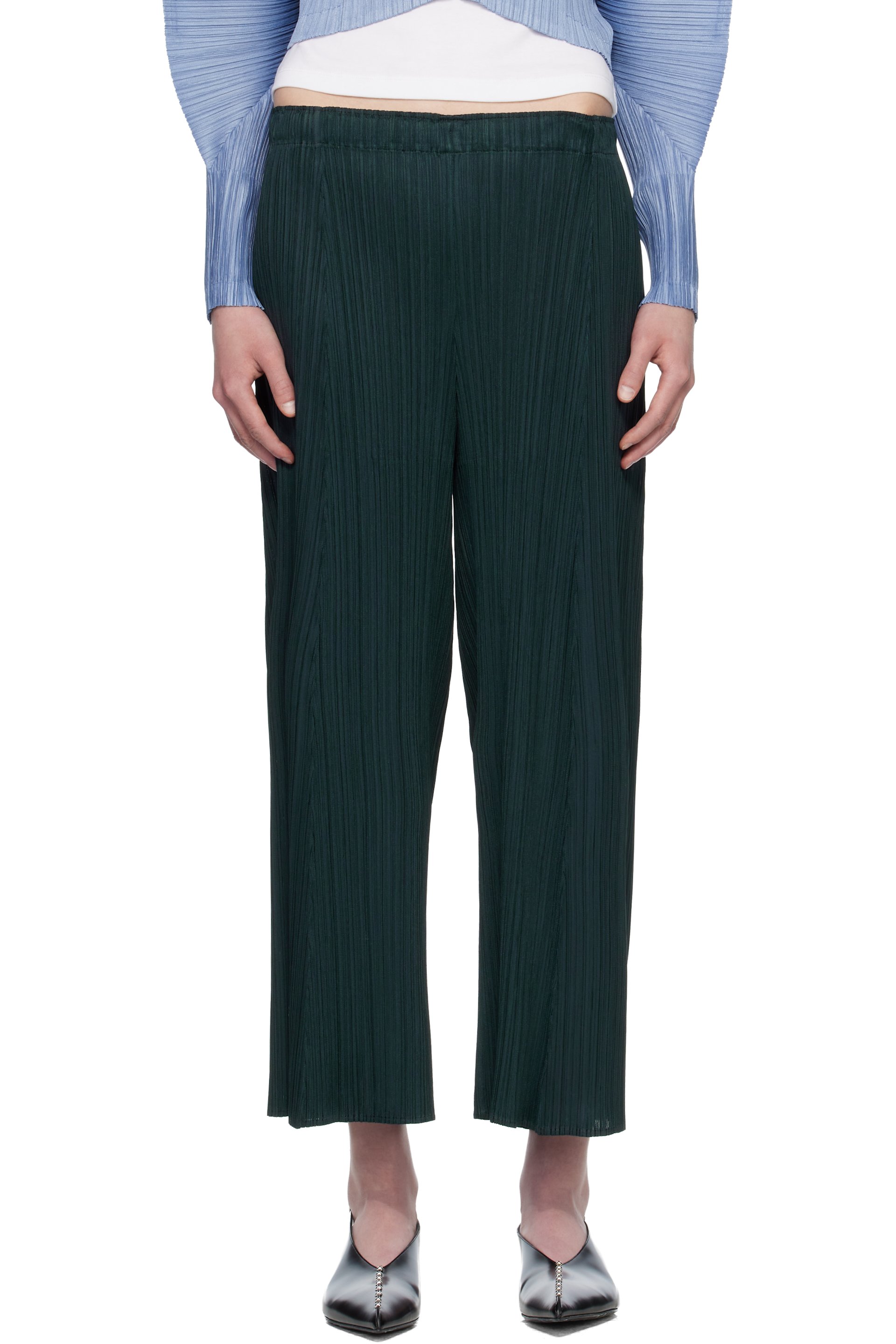 PLEATS PLEASE ISSEY MIYAKE - Pantalon Monthly Colors November gris